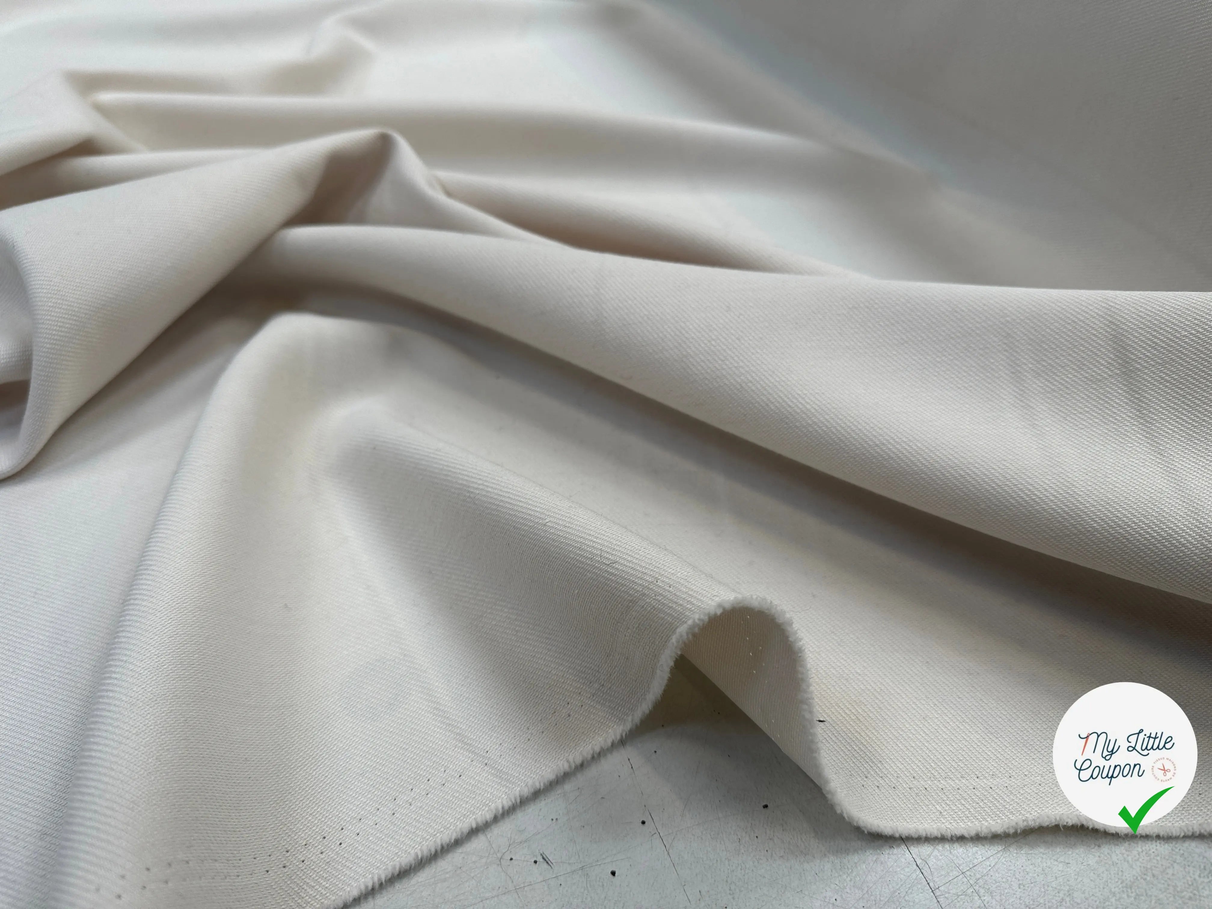GABARDINE POLYESTER SIMPLE COLORI NATUREL - My Little Coupon