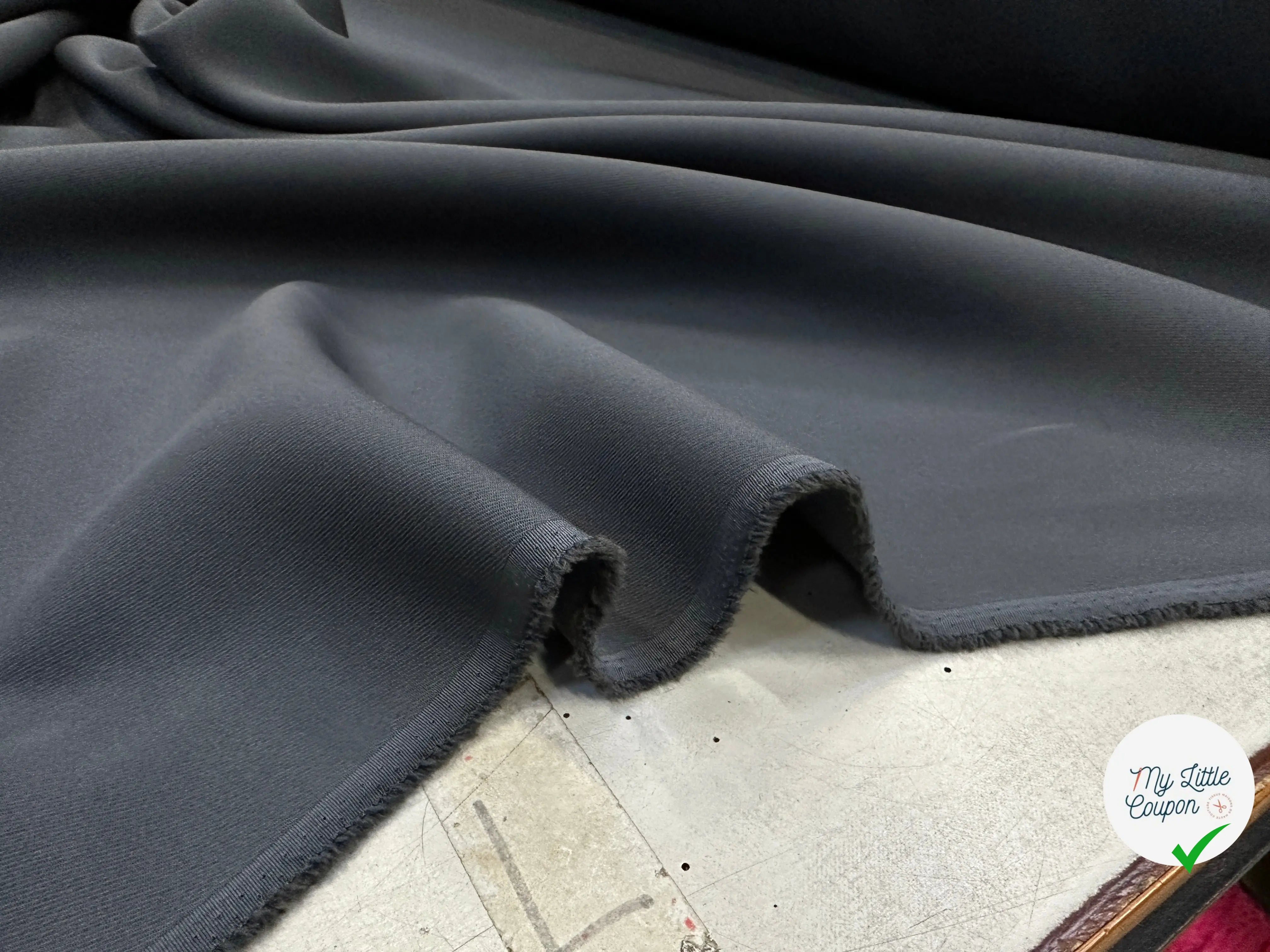 GABARDINE POLYESTER STEEL GREY - My Little Coupon