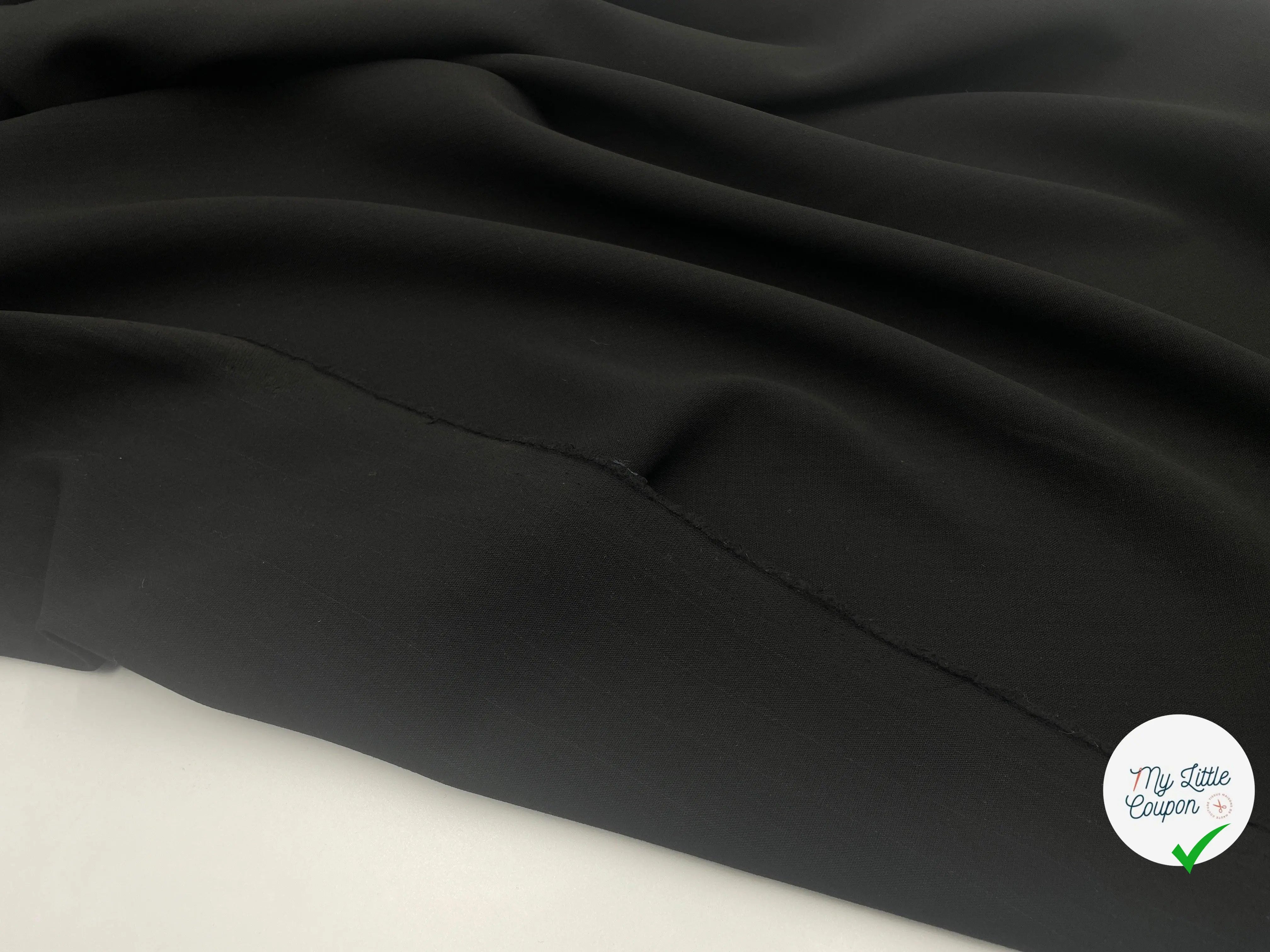 GABARDINE POLYLAINE STRETCH NOIR LÉGÈRE RAYURES TRÈS ÉLÉGANTES - My Little Coupon - tissu - coudre