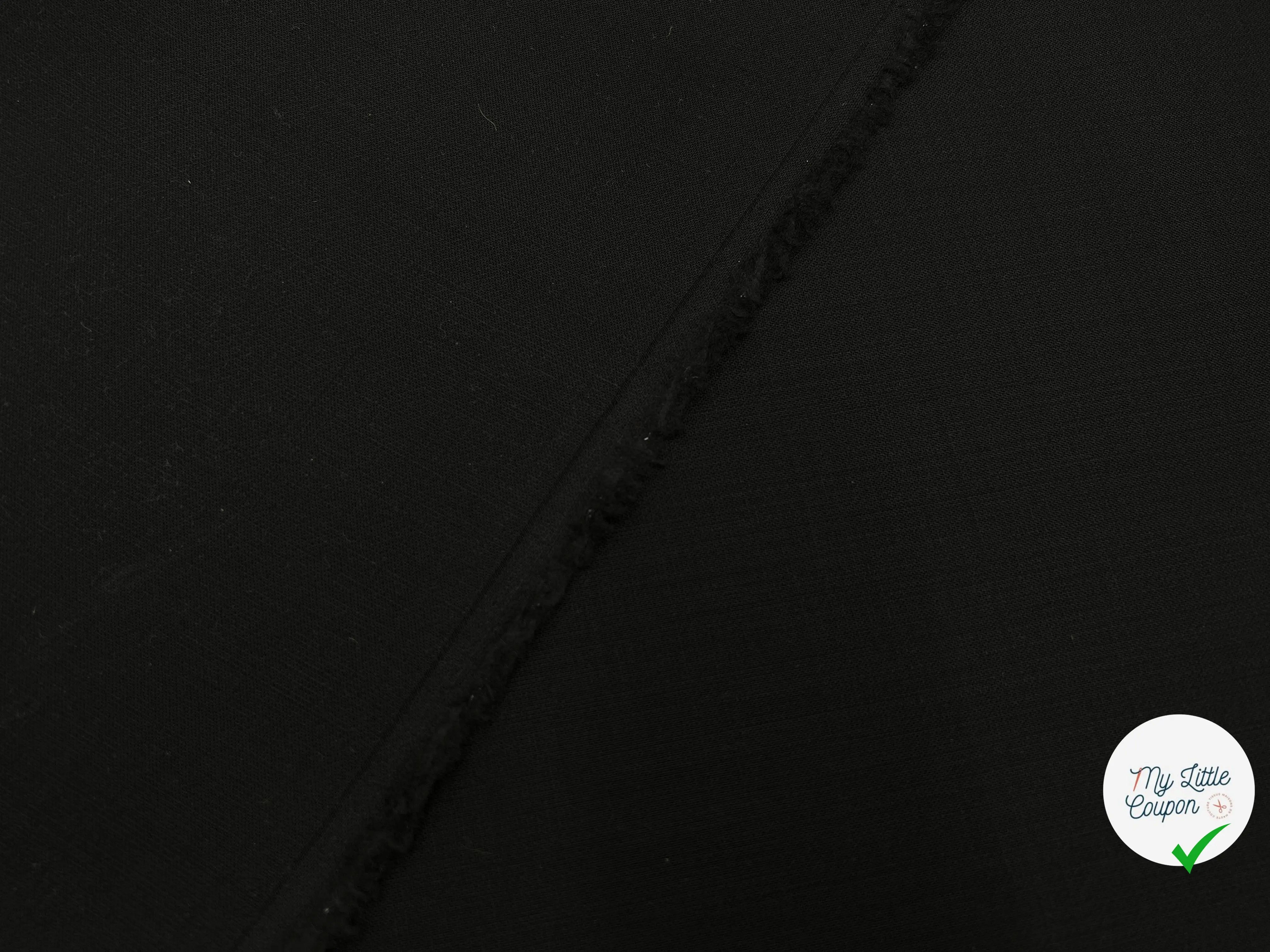 GABARDINE POLYLAINE STRETCH NOIRE - My Little Coupon - tissu - coudre
