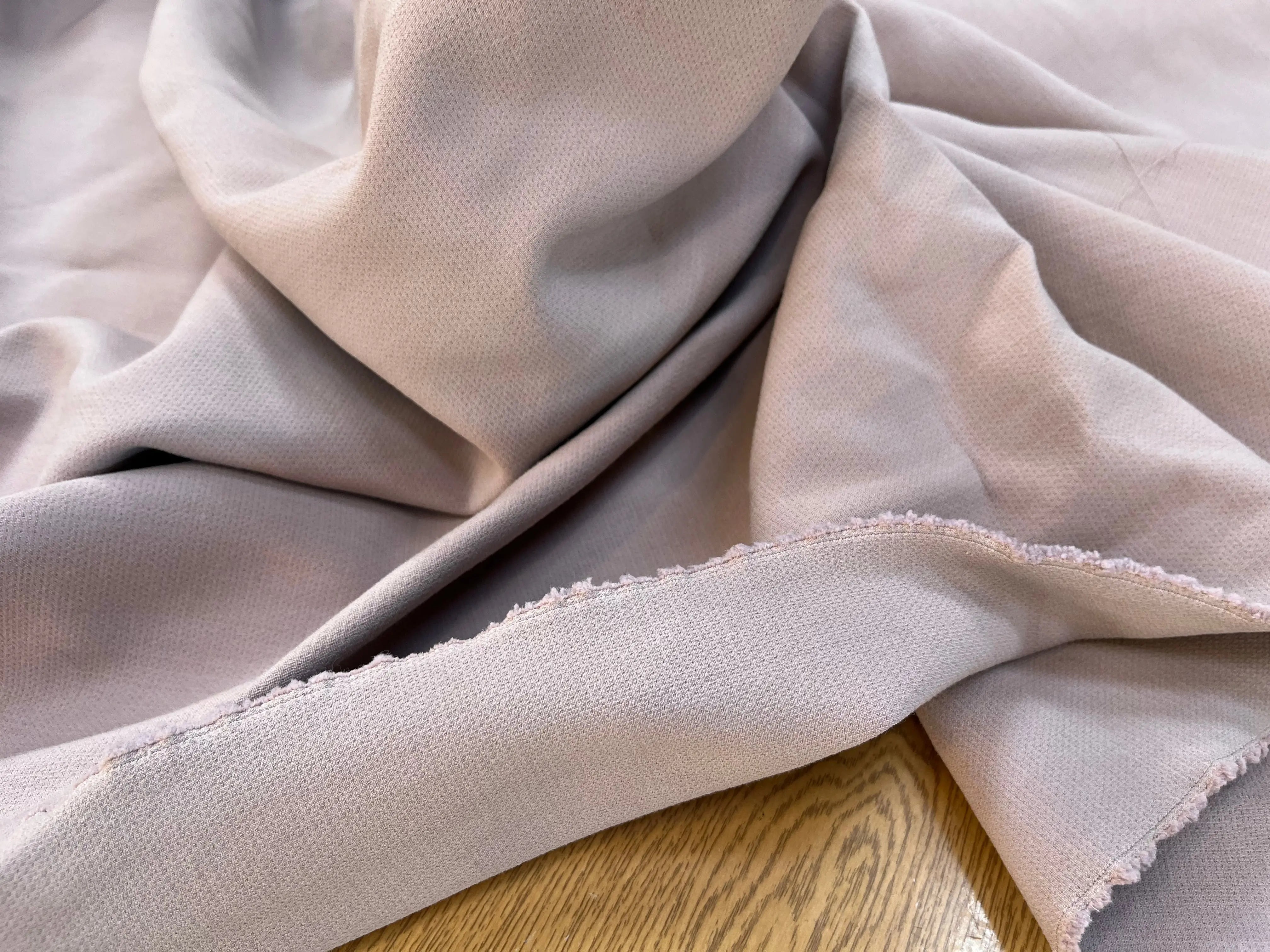 GABARDINE POLYLAINE VIEUX ROSE STRETCH - My Little Coupon