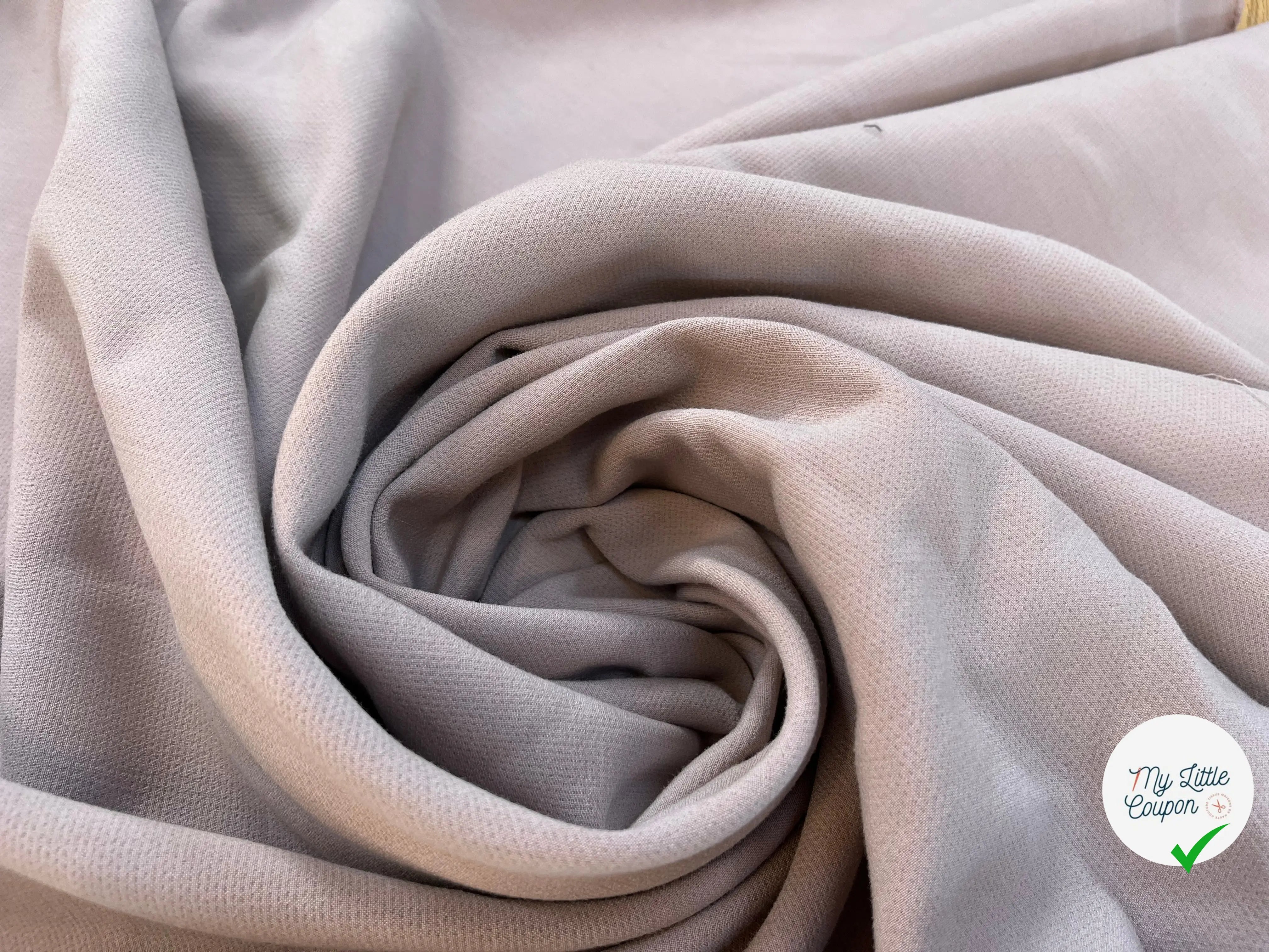 GABARDINE POLYLAINE VIEUX ROSE STRETCH - My Little Coupon