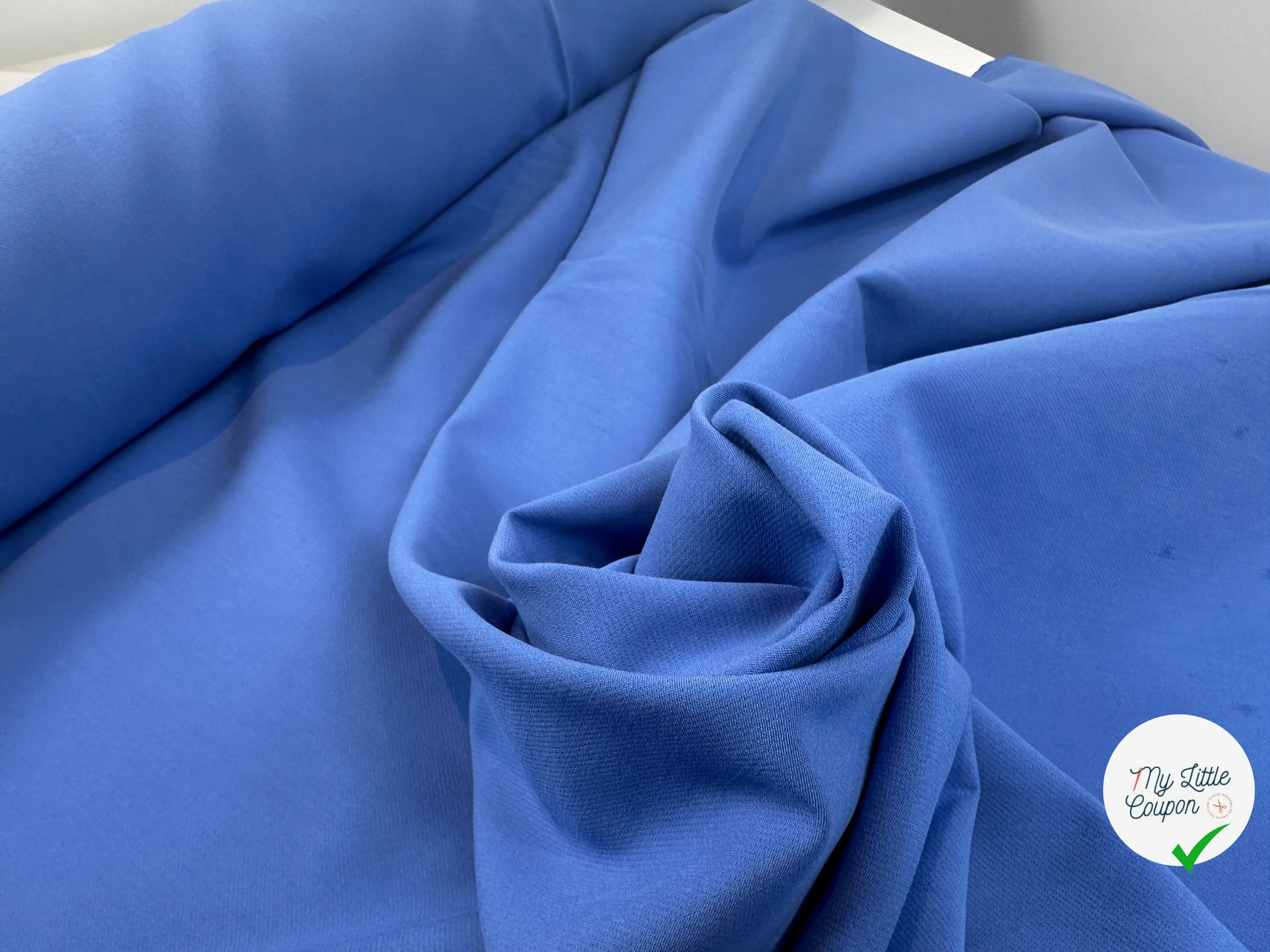 GABARDINE POLYVISCOSE STRETCH STORM BLUE MSO