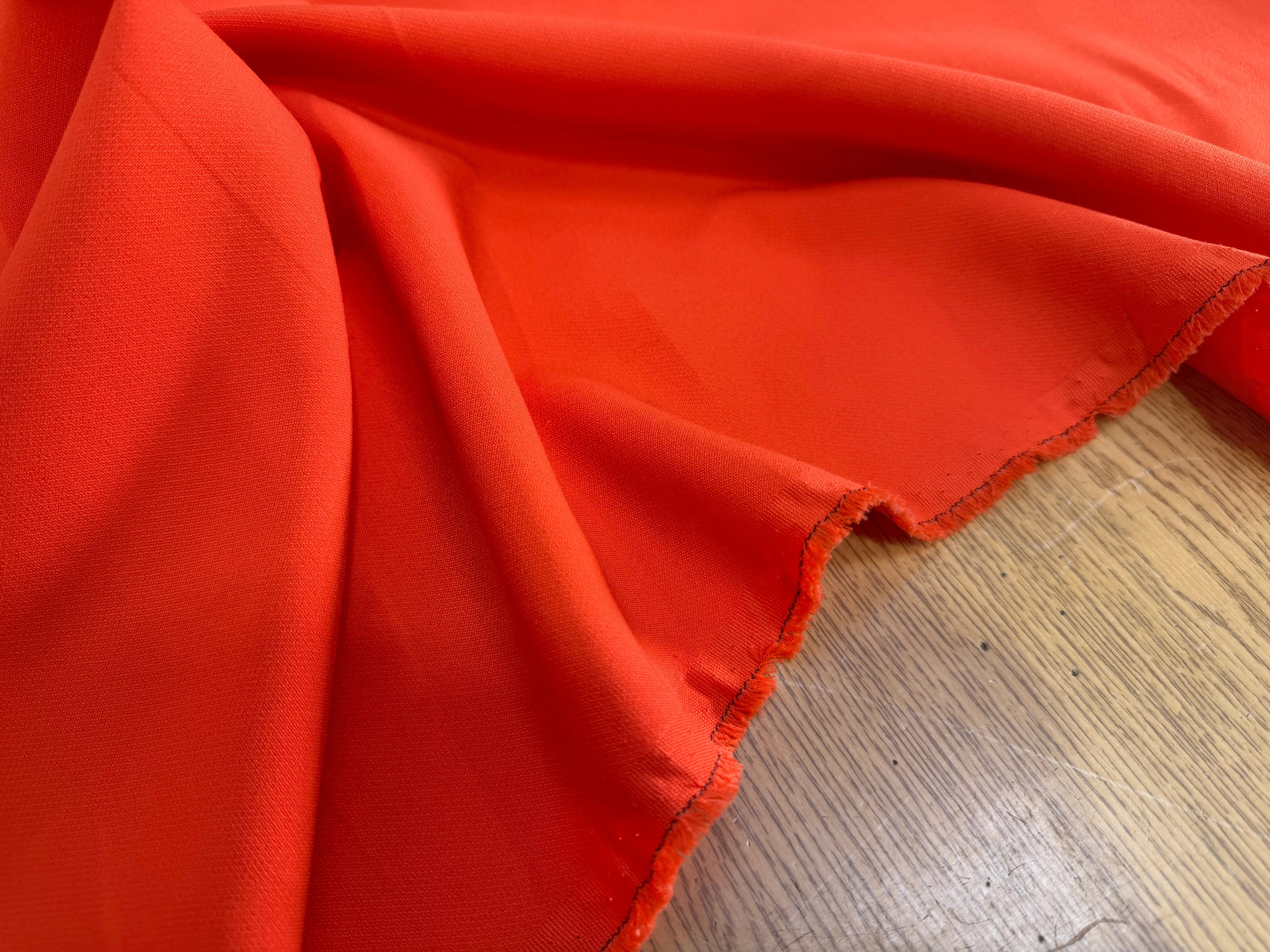 GABARDINE PRESTIGE ITALIEN ORANGE STRETCH - My Little Coupon