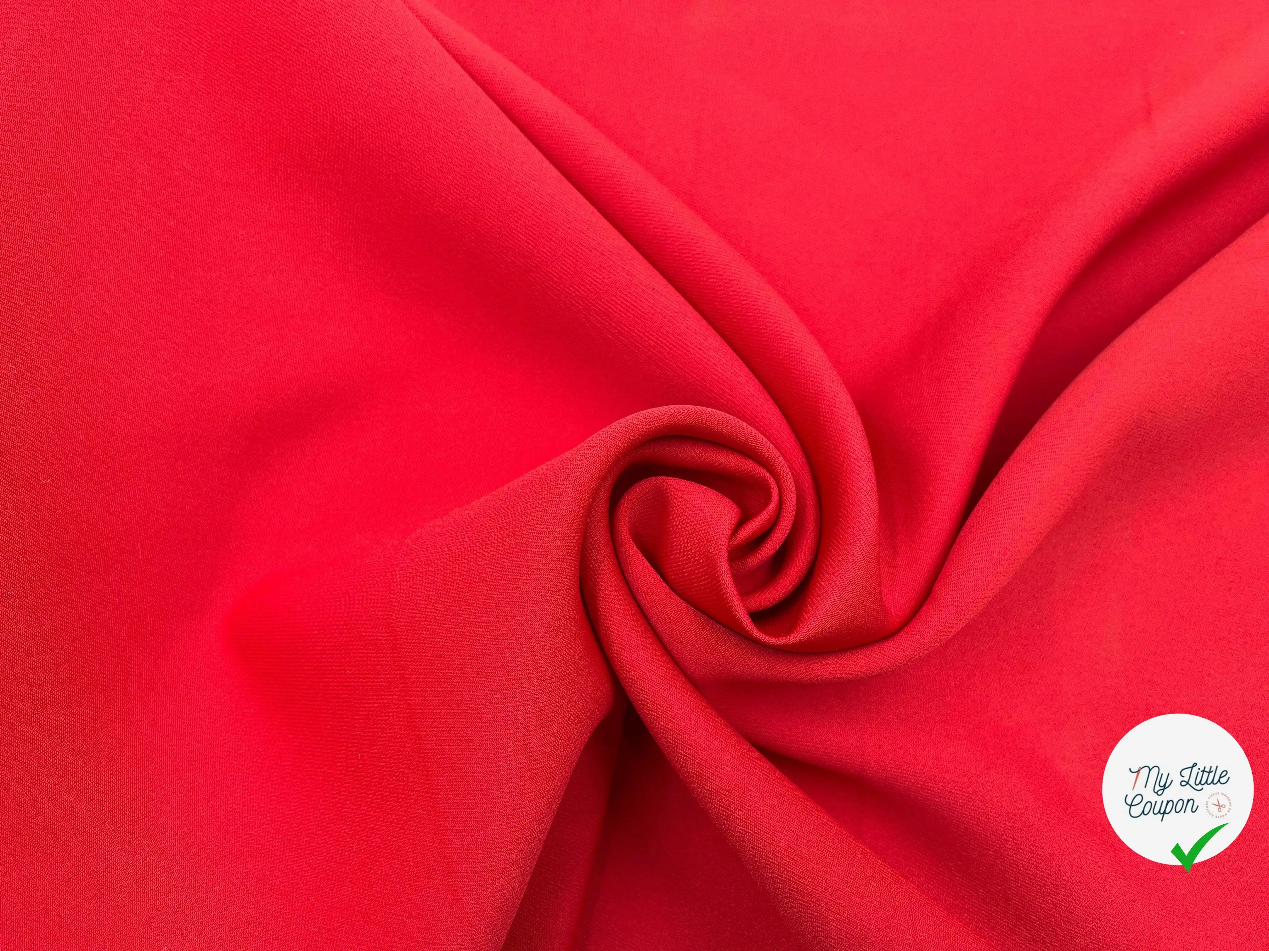 GABARDINE PRESTIGE JAPAN ROUGE VERMILLON - My Little Coupon - tissu - coudre