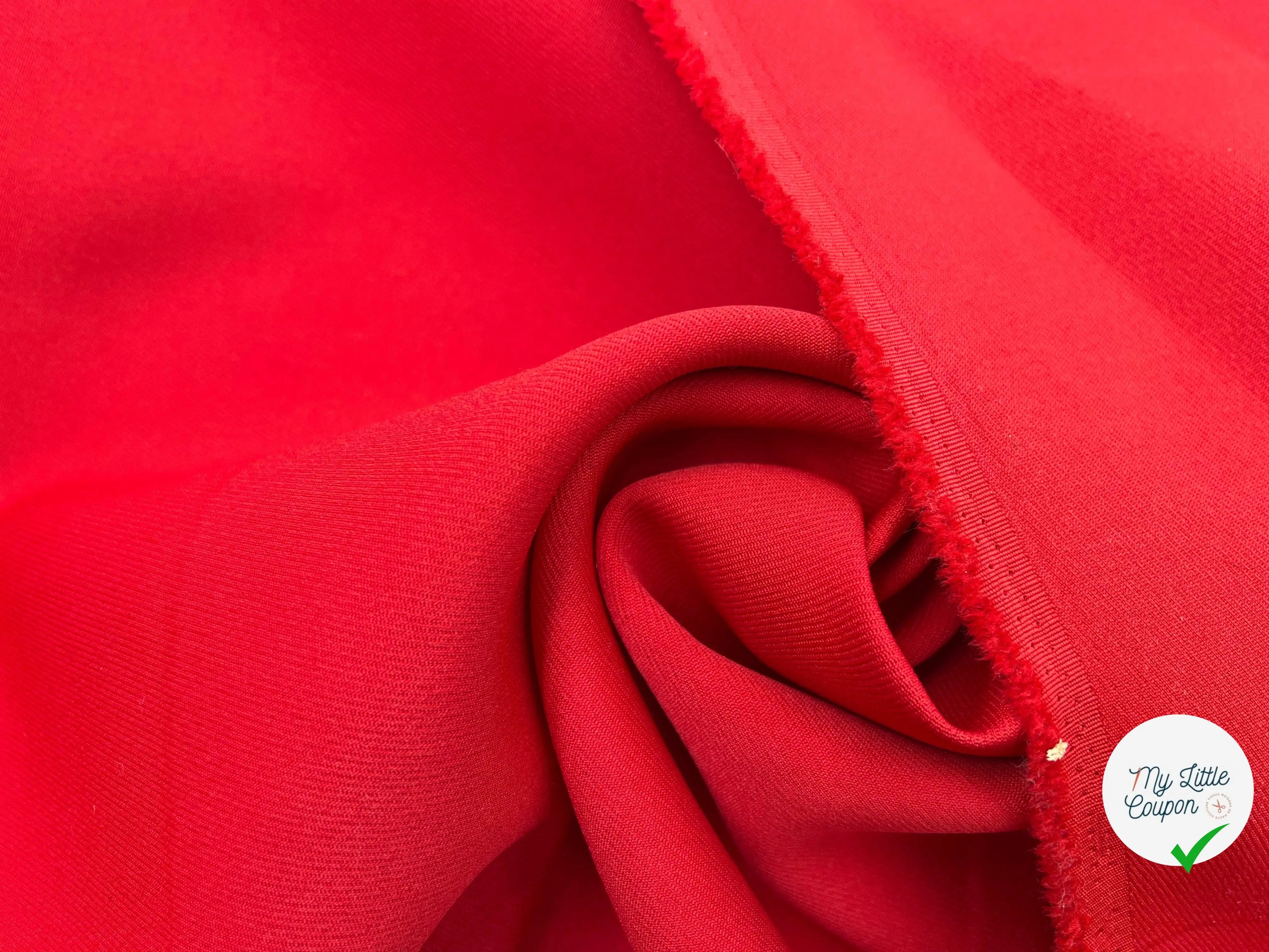 GABARDINE PRESTIGE JAPAN ROUGE VERMILLON - My Little Coupon - tissu - coudre