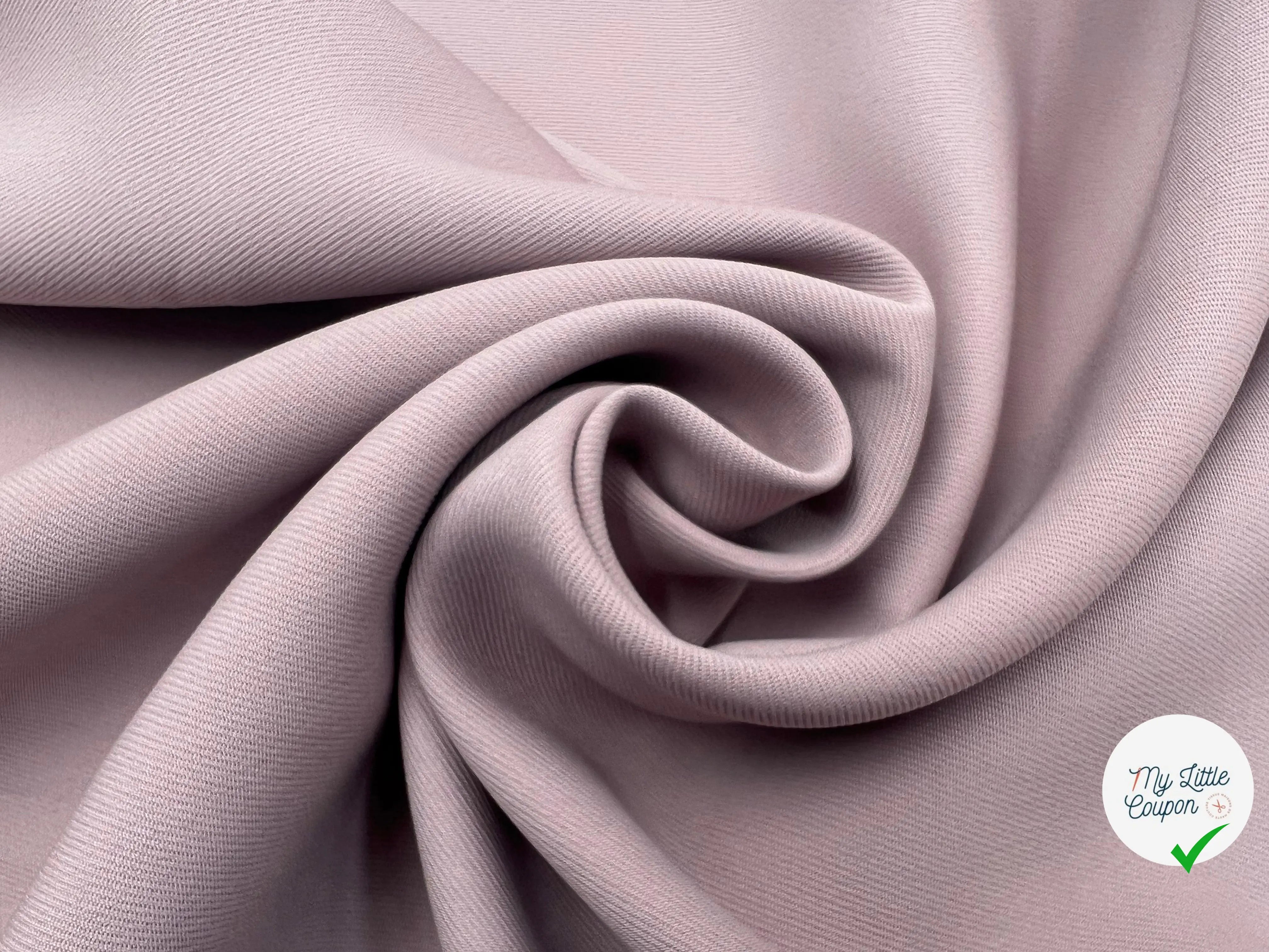 GABARDINE PRESTIGE JAPON TAUPE ROSE - My Little Coupon - tissu - coudre