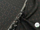 GABARDINE RELIEF FILS CARREAUX MARRONS - My Little Coupon - tissu - coudre