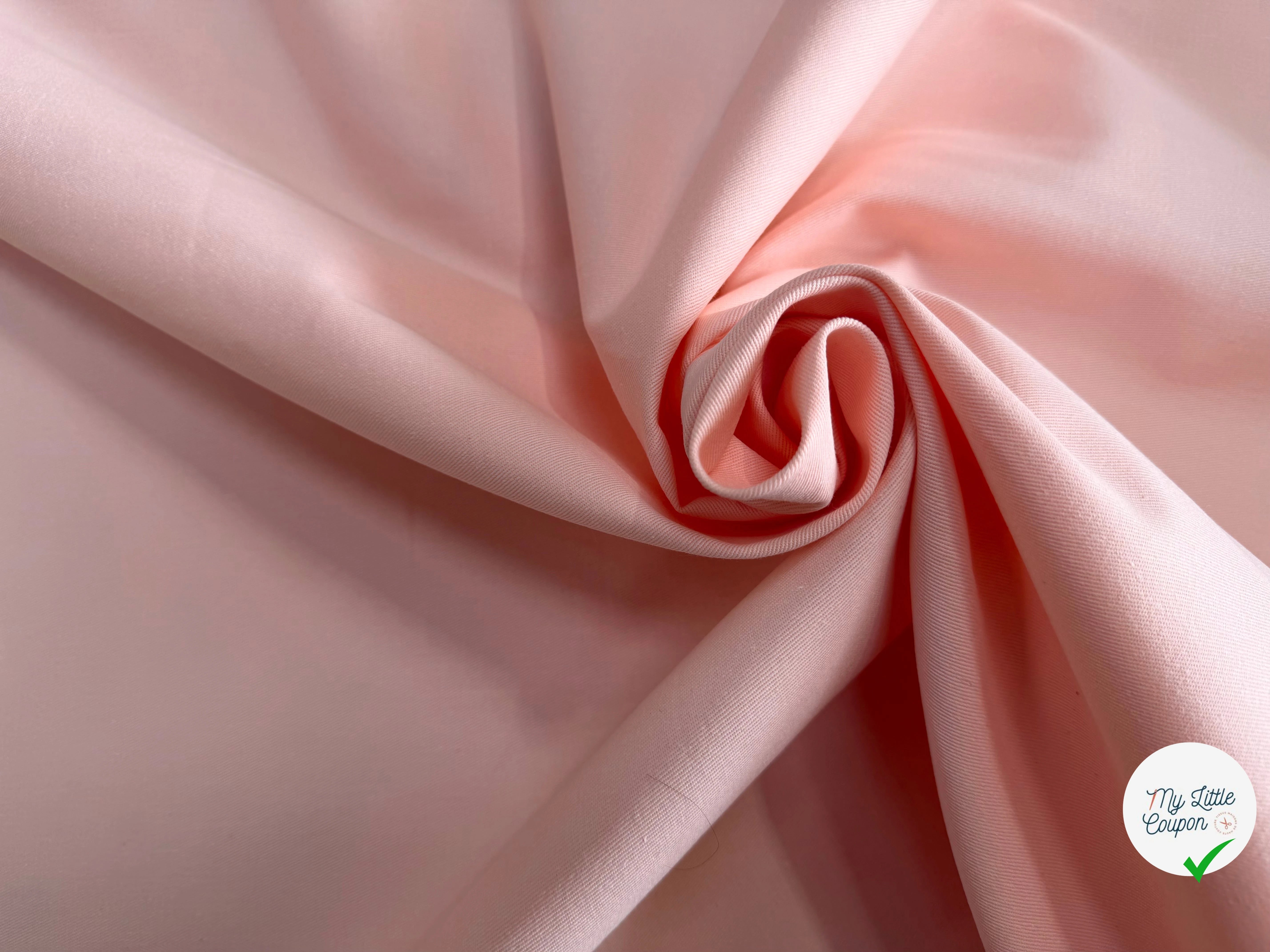 GABARDINE SERGÉE 100% COTON FLAMANT 847 150 CM - My Little Coupon