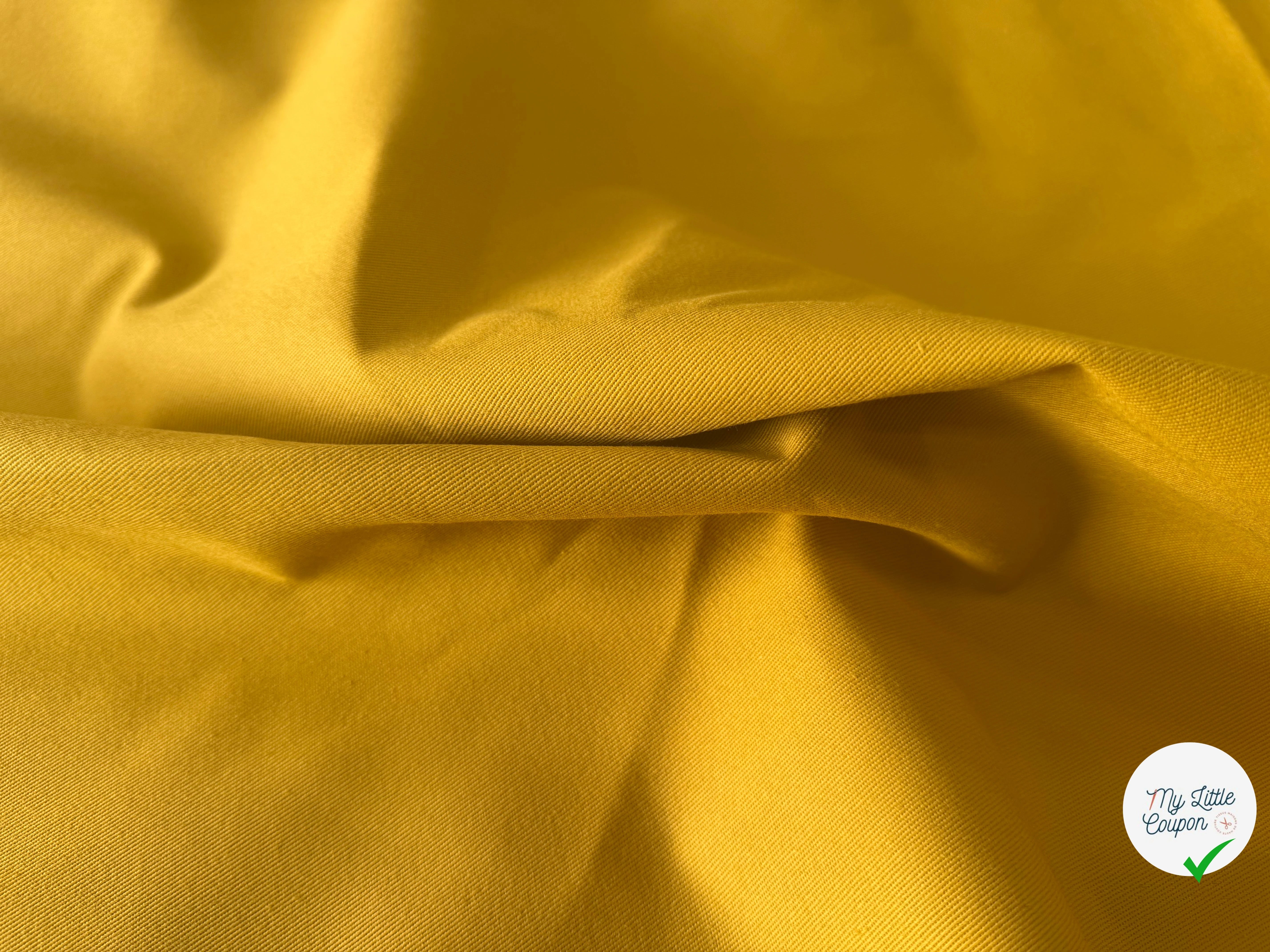 GABARDINE SERGÉE 100% COTON MOUTARDE 841 150 CM - My Little Coupon