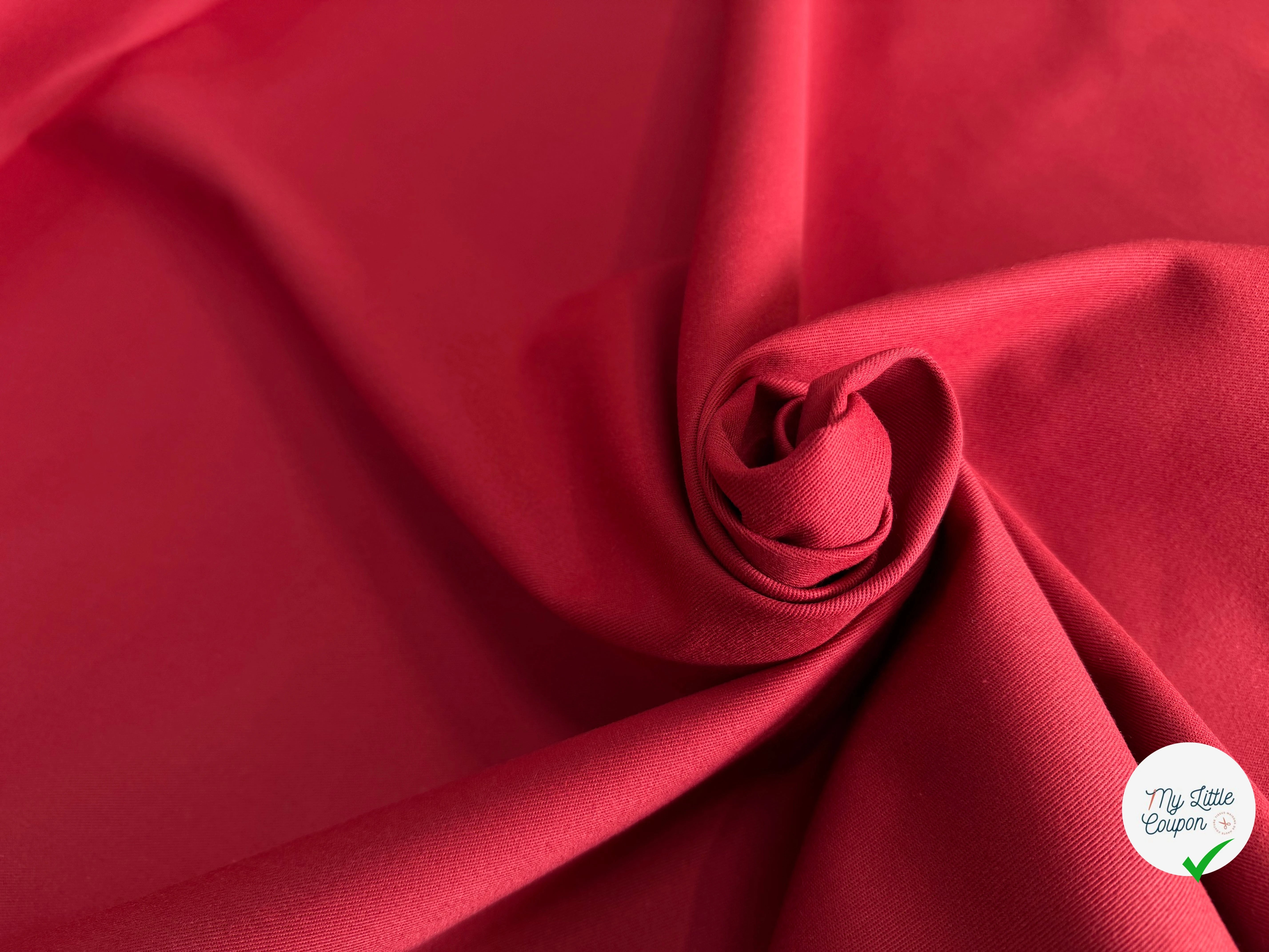 GABARDINE SERGÉE 100% COTON POURPRE 812 150 CM - My Little Coupon