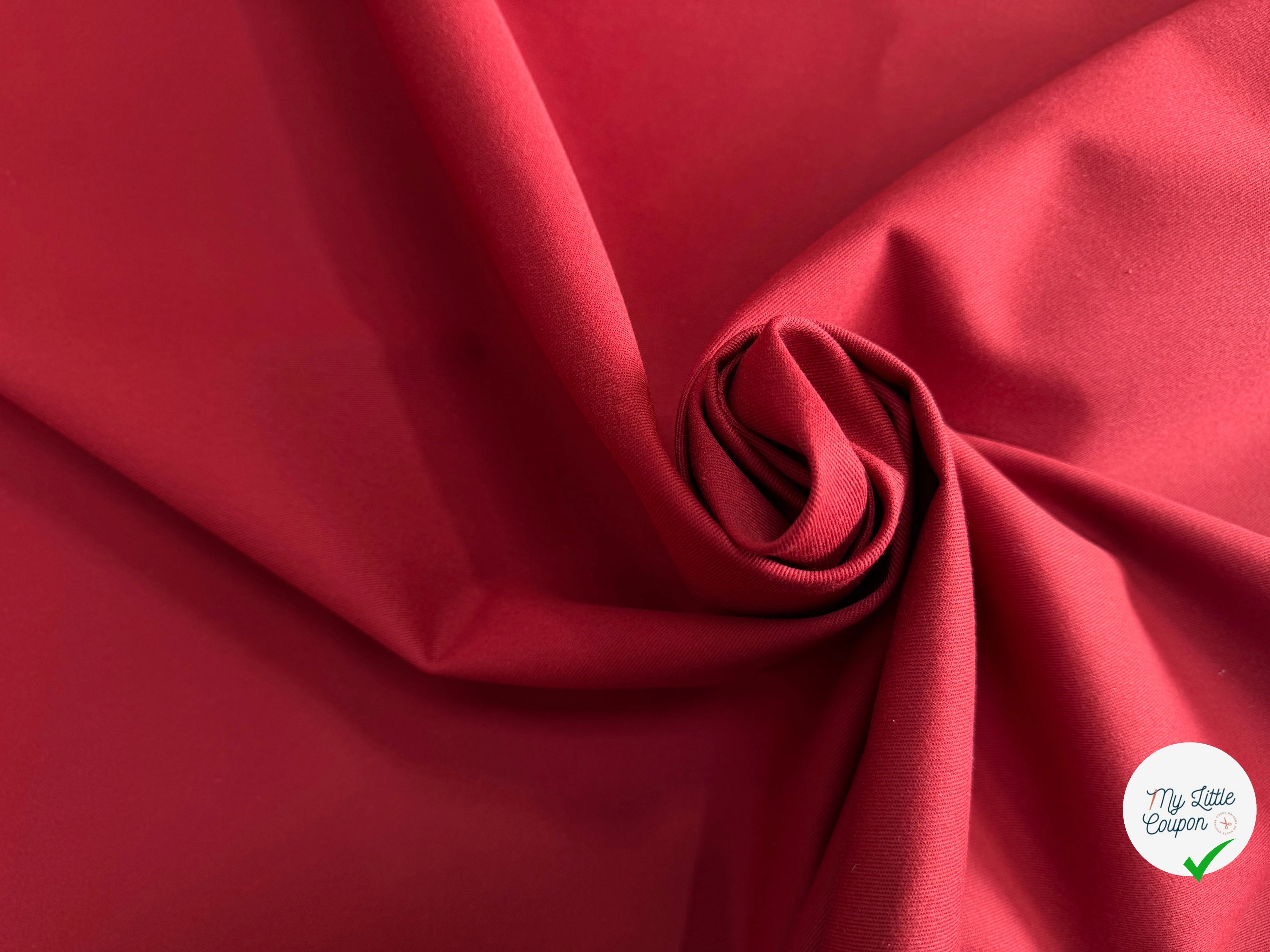GABARDINE SERGÉE 100% COTON POURPRE 812 150 CM - My Little Coupon