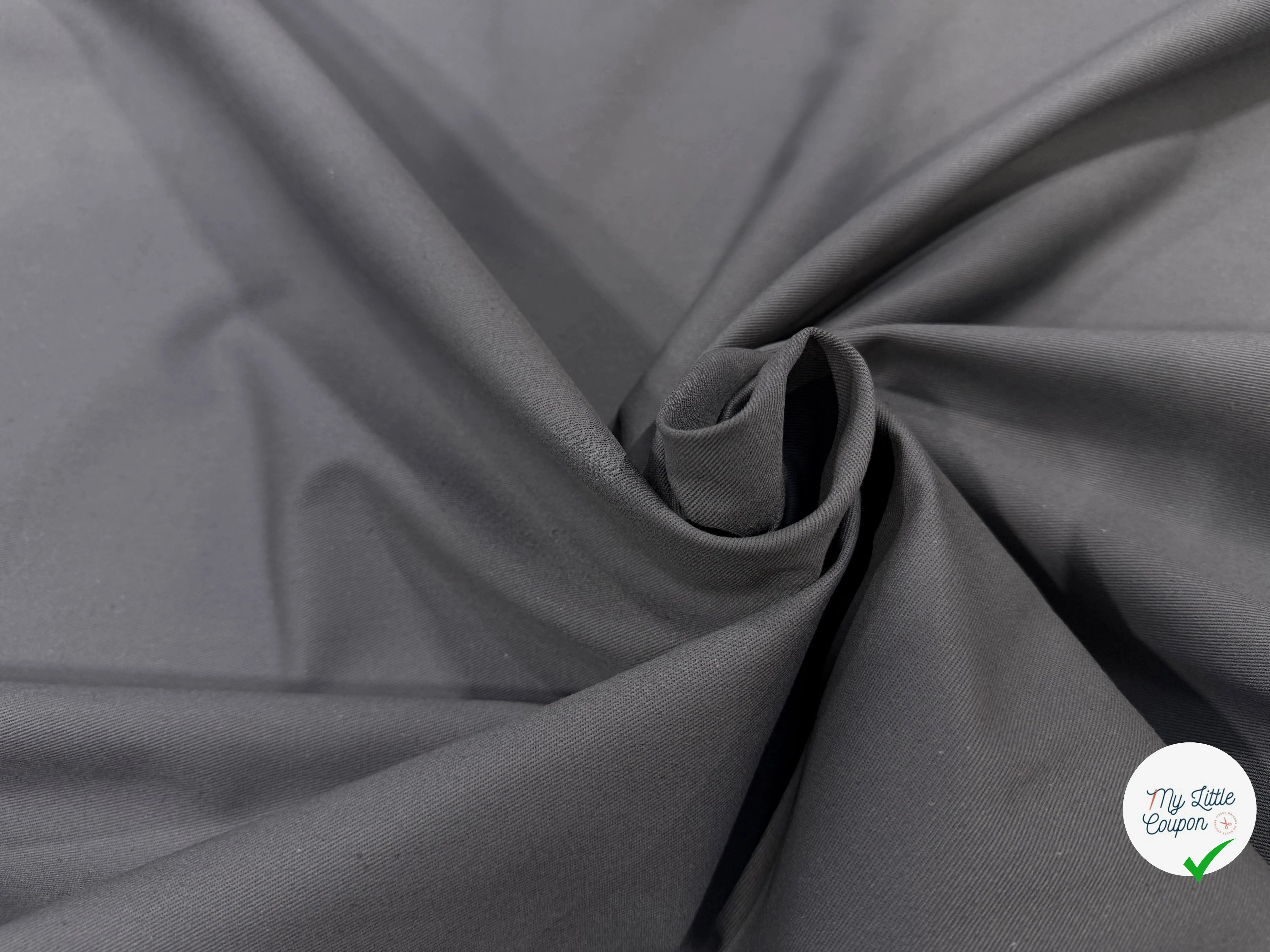 GABARDINE SERGÉE CARBONE 858 150 CM - My Little Coupon