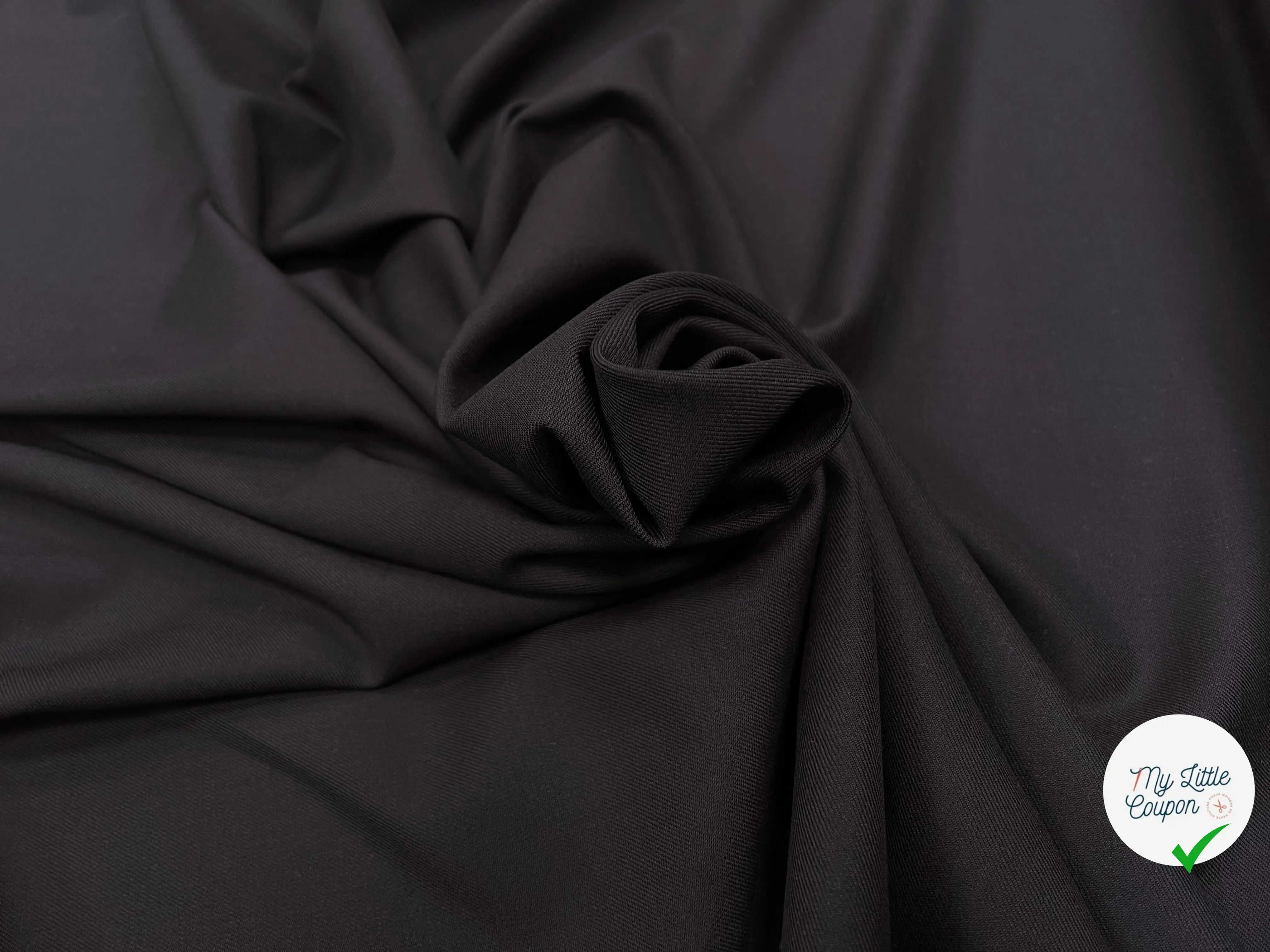 GABARDINE SERGÉE FLUIDE LAINE 2%EA MARRON - My Little Coupon