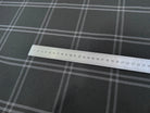 GABARDINE SERGÉE LOURDE NOIRE À CARREAUX RAYURES GRISE - My Little Coupon