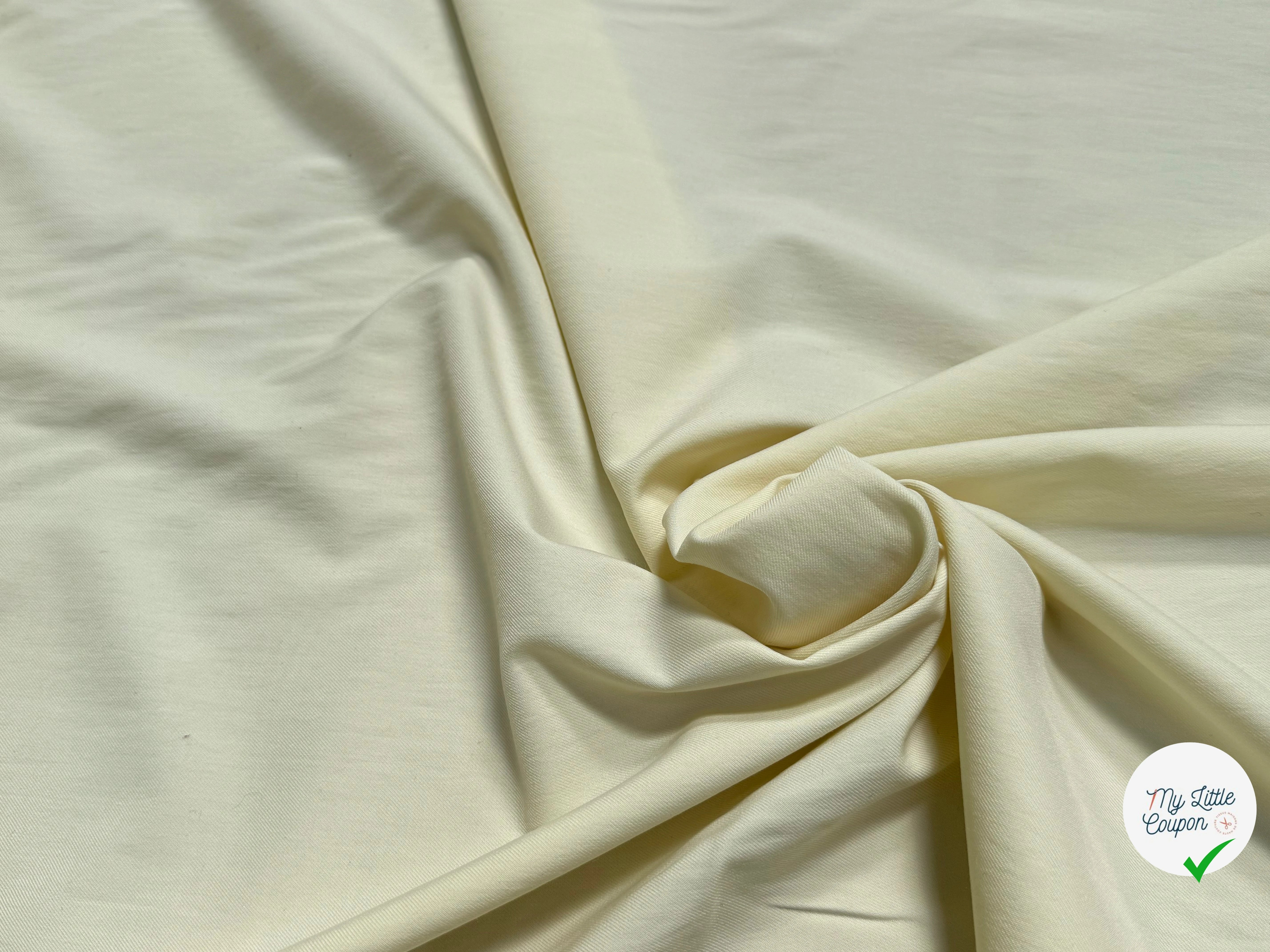 GABARDINE SERGÉE POLYLAINE BEURRE TENUE SOYEUX - My Little Coupon