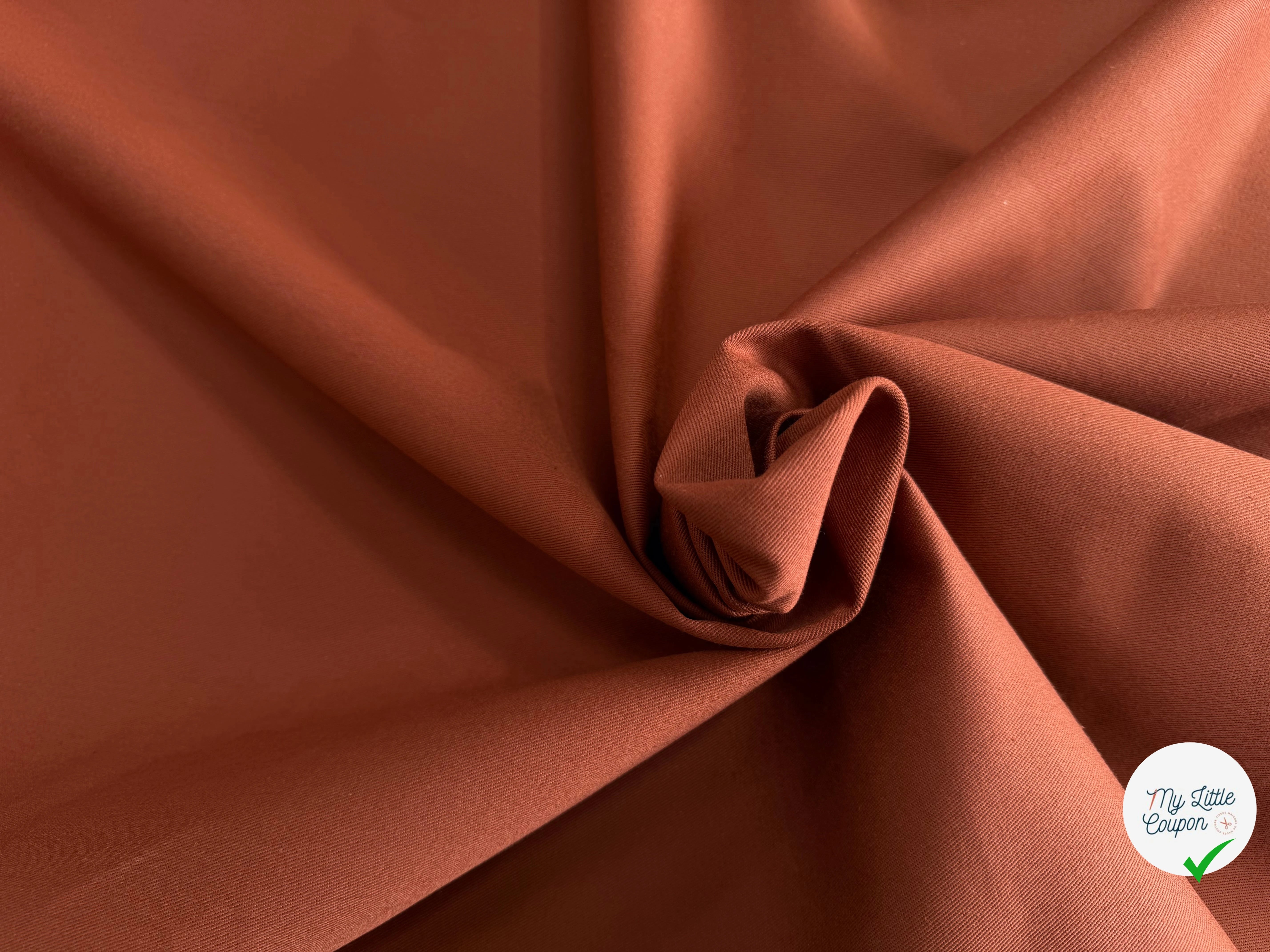 GABARDINE SERGÉE TABAC 863 150 CM - My Little Coupon