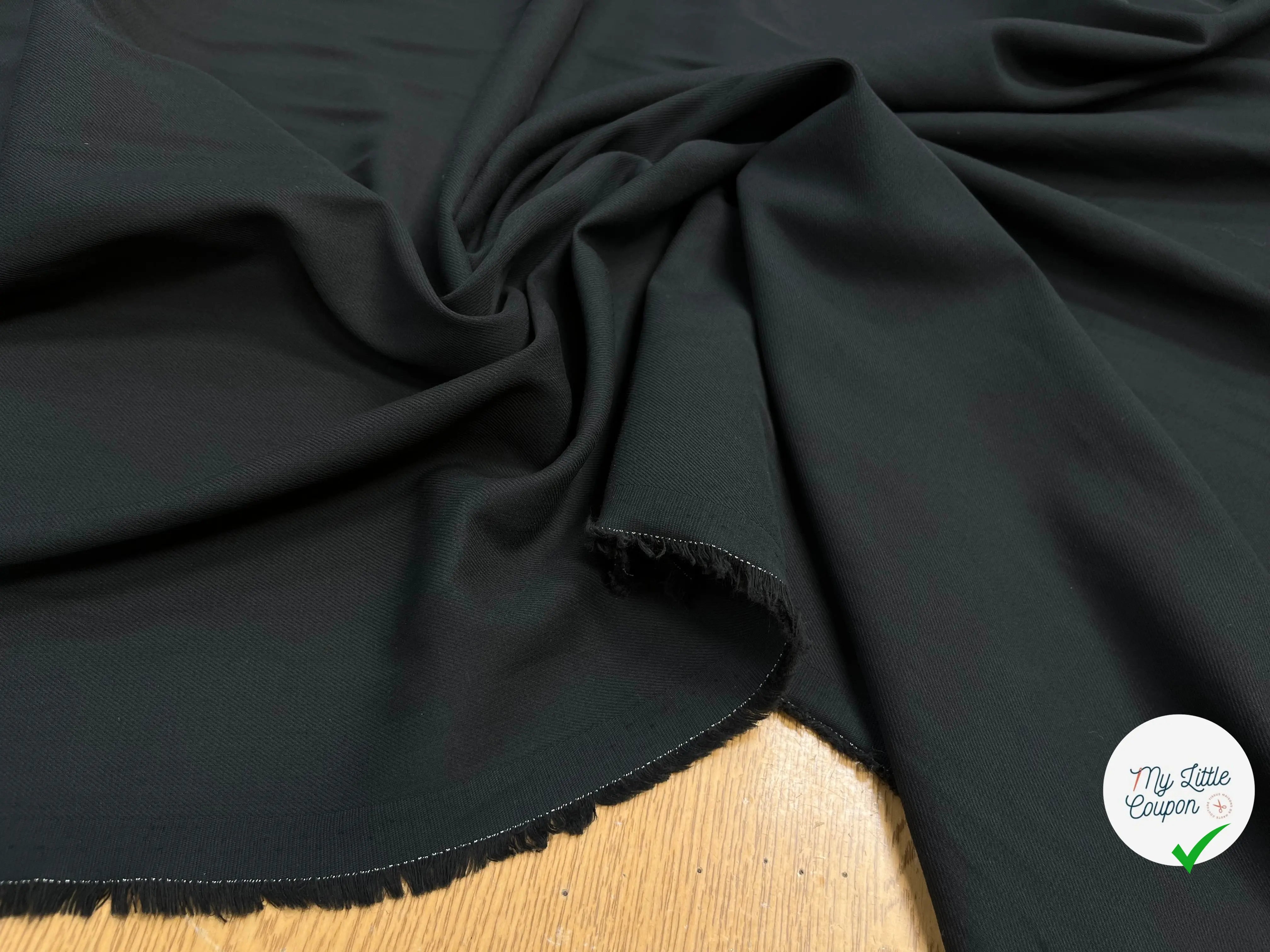GABARDINE SOFT DE COTON NOIR - My Little Coupon