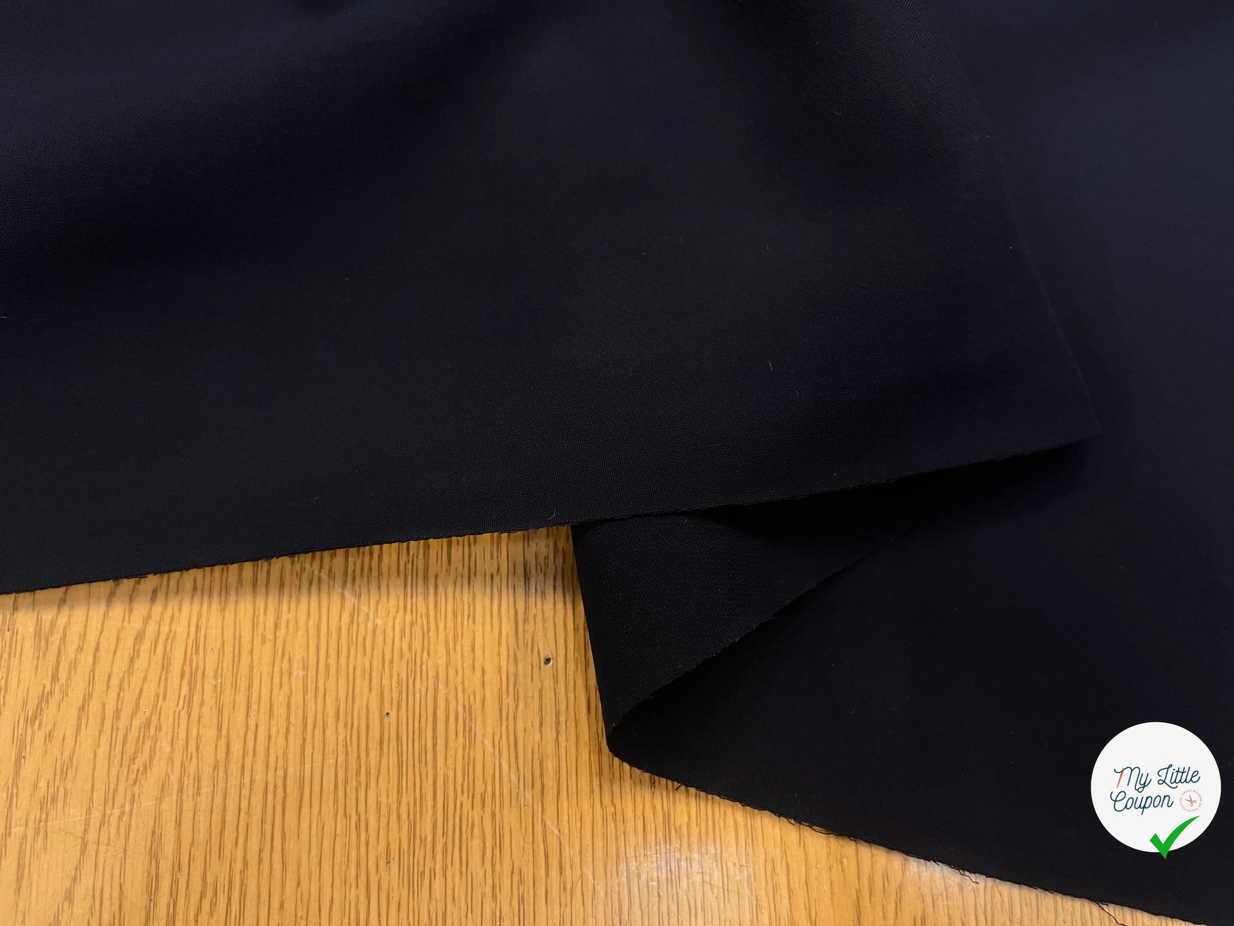 GABARDINE SOUPLE DOUBLE ÉTOFFE BLEU OCÉAN - My Little Coupon