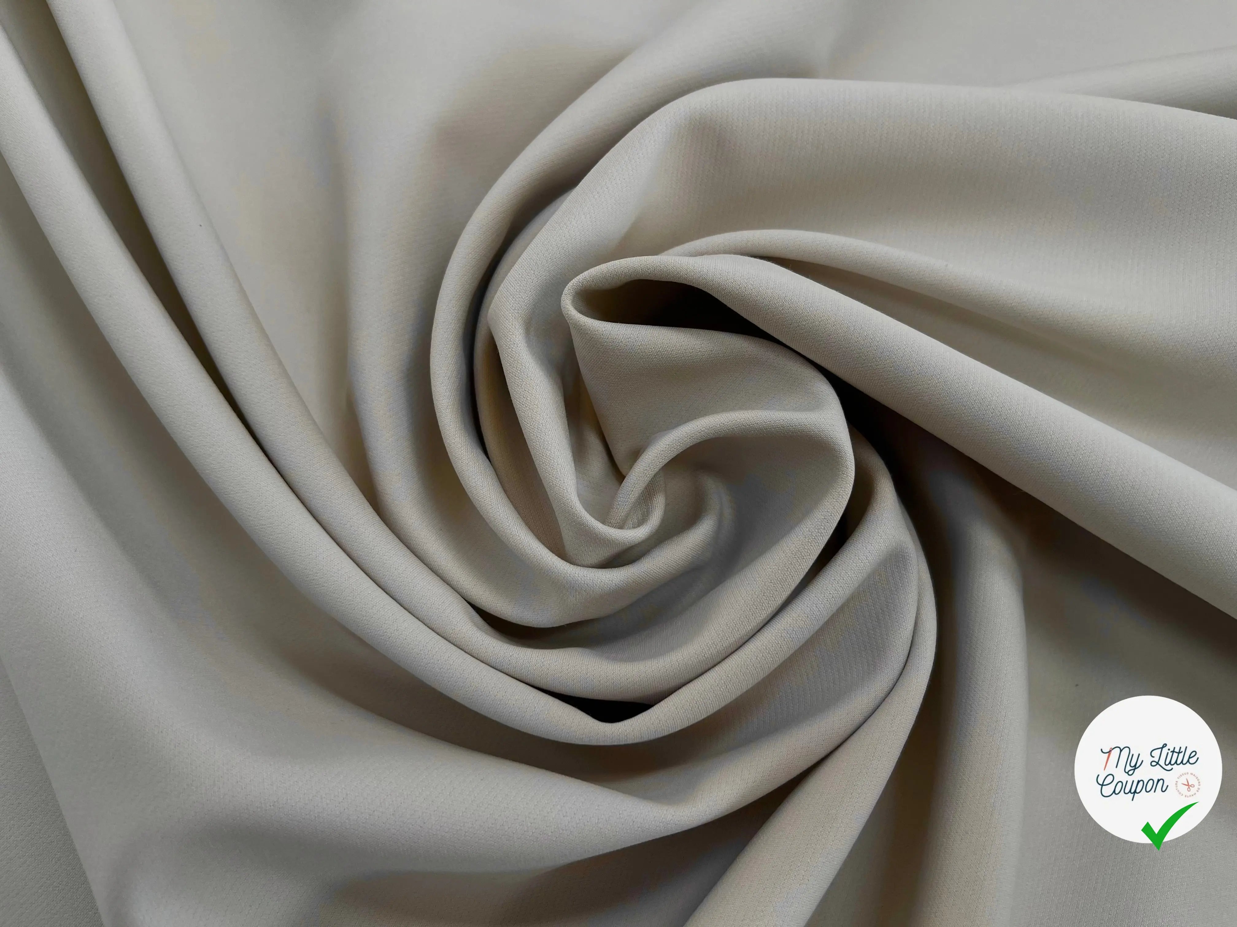 GABARDINE SOUPLE DOUBLE FACE BLANC CASSÉ & BEIGE - My Little Coupon