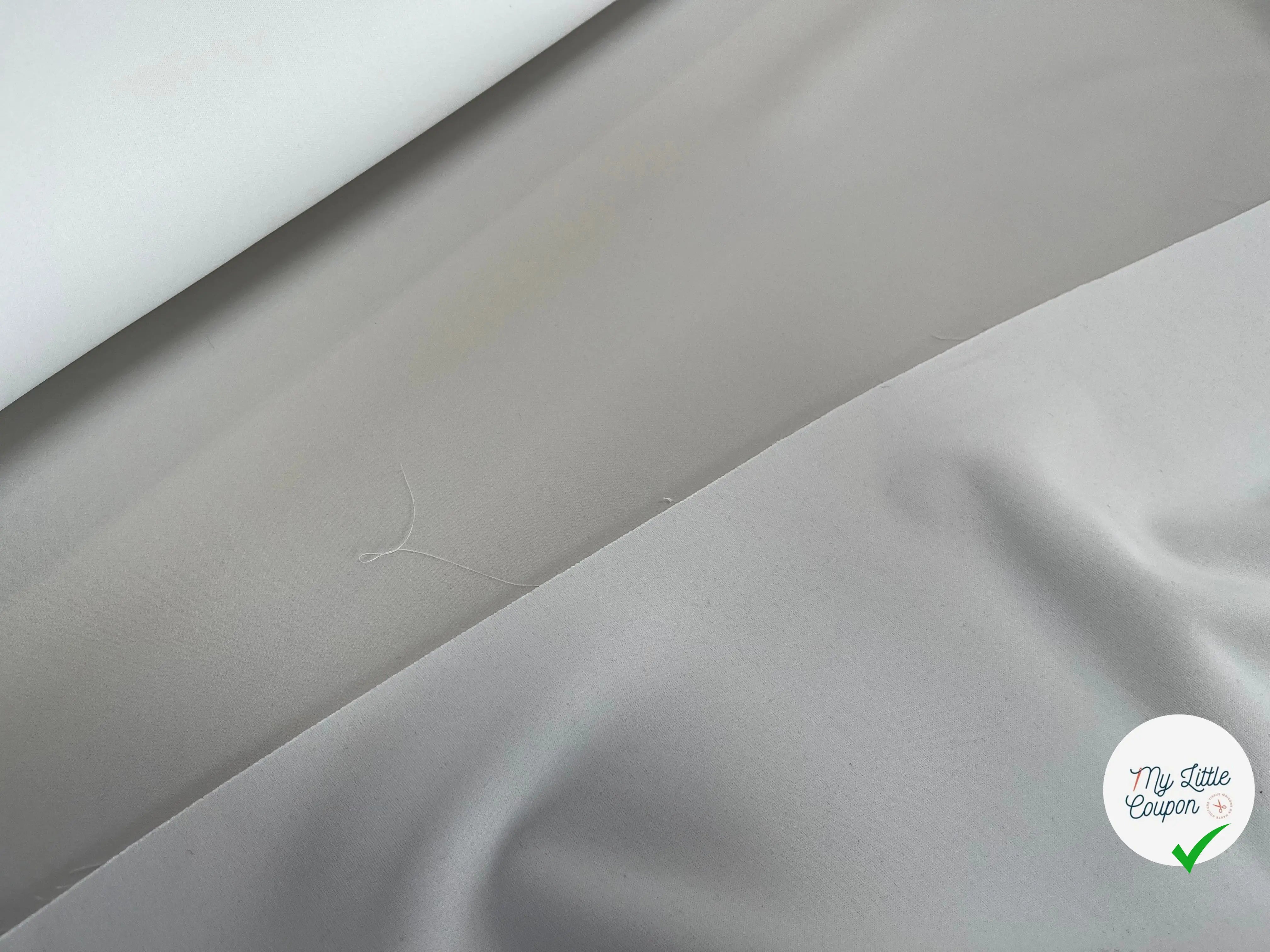 GABARDINE SOUPLE DOUBLE FACE BLANC CASSÉ & BEIGE - My Little Coupon