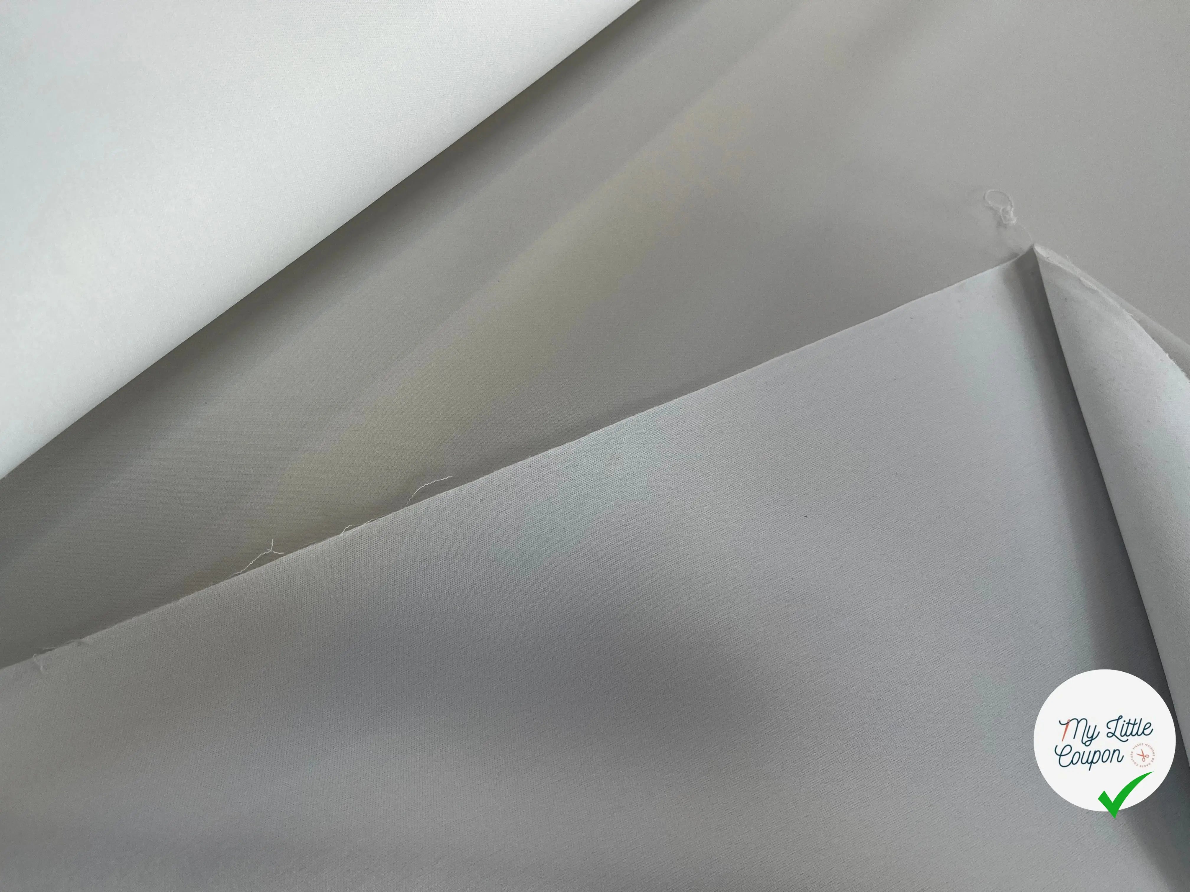 GABARDINE SOUPLE DOUBLE FACE BLANC CASSÉ & BEIGE - My Little Coupon