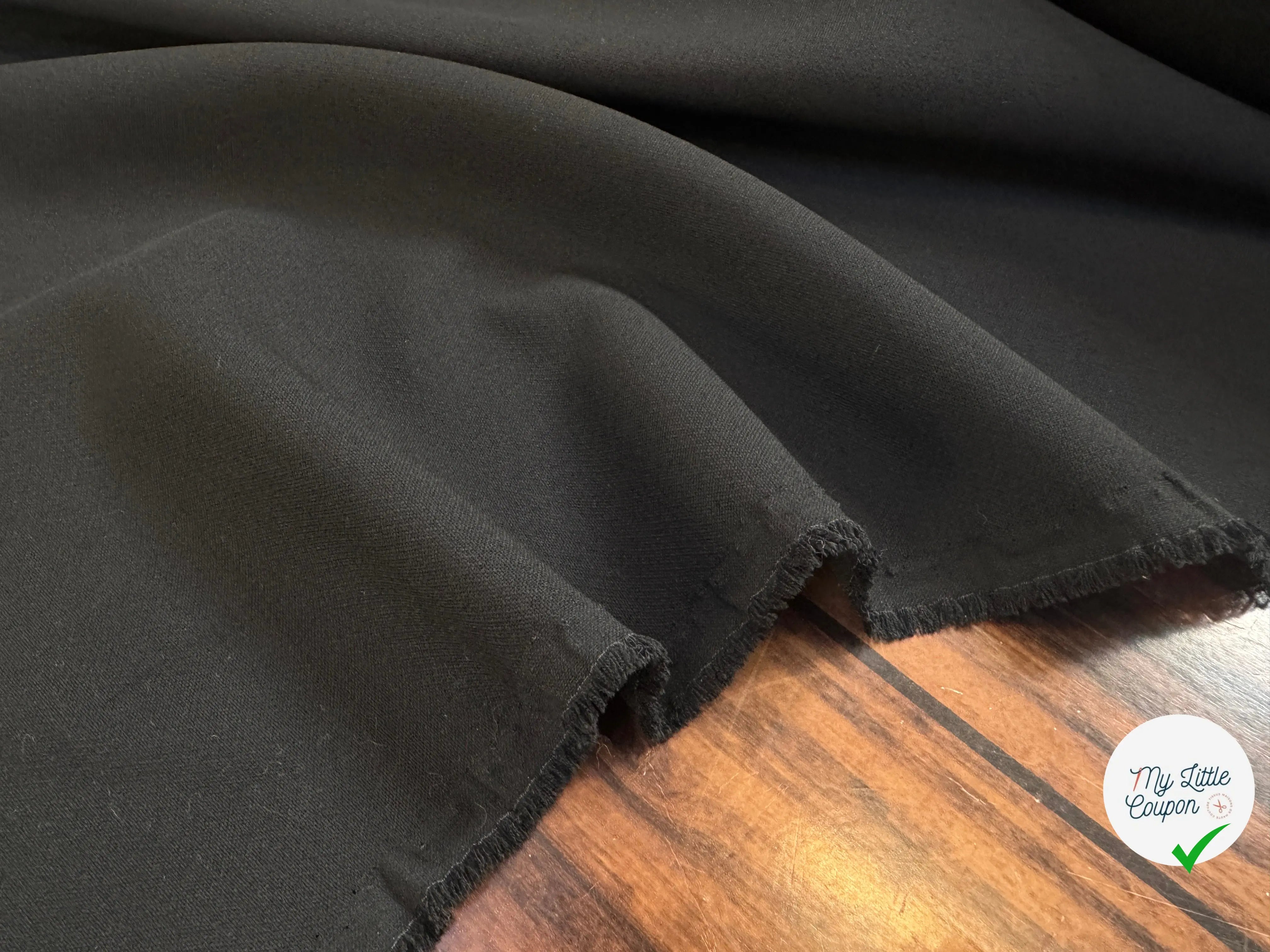 GABARDINE SOUPLE NOIR PROFOND RIOPELE - My Little Coupon