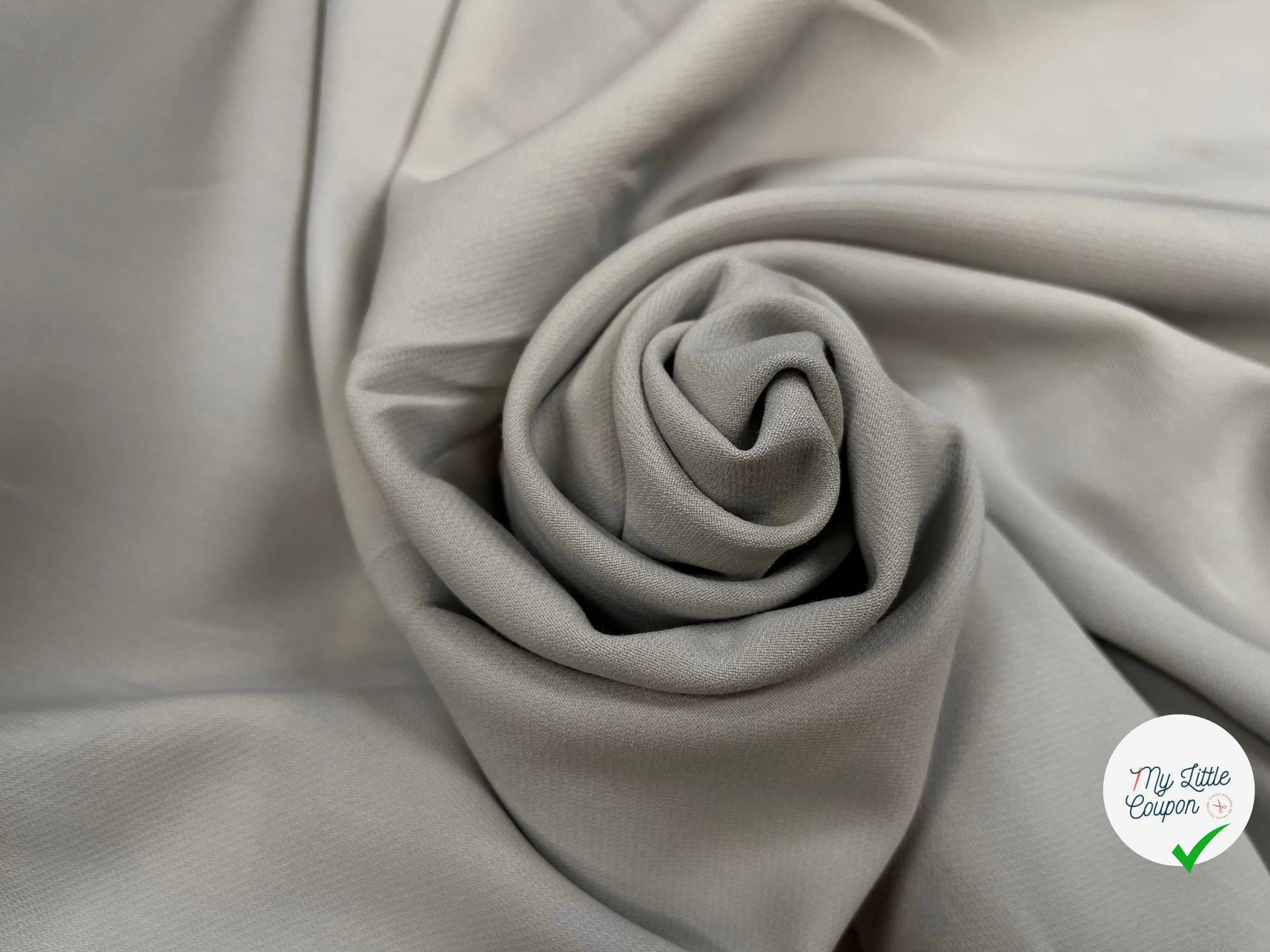 GABARDINE STRETCH METAL 71% LAINE VIERGE - My Little Coupon