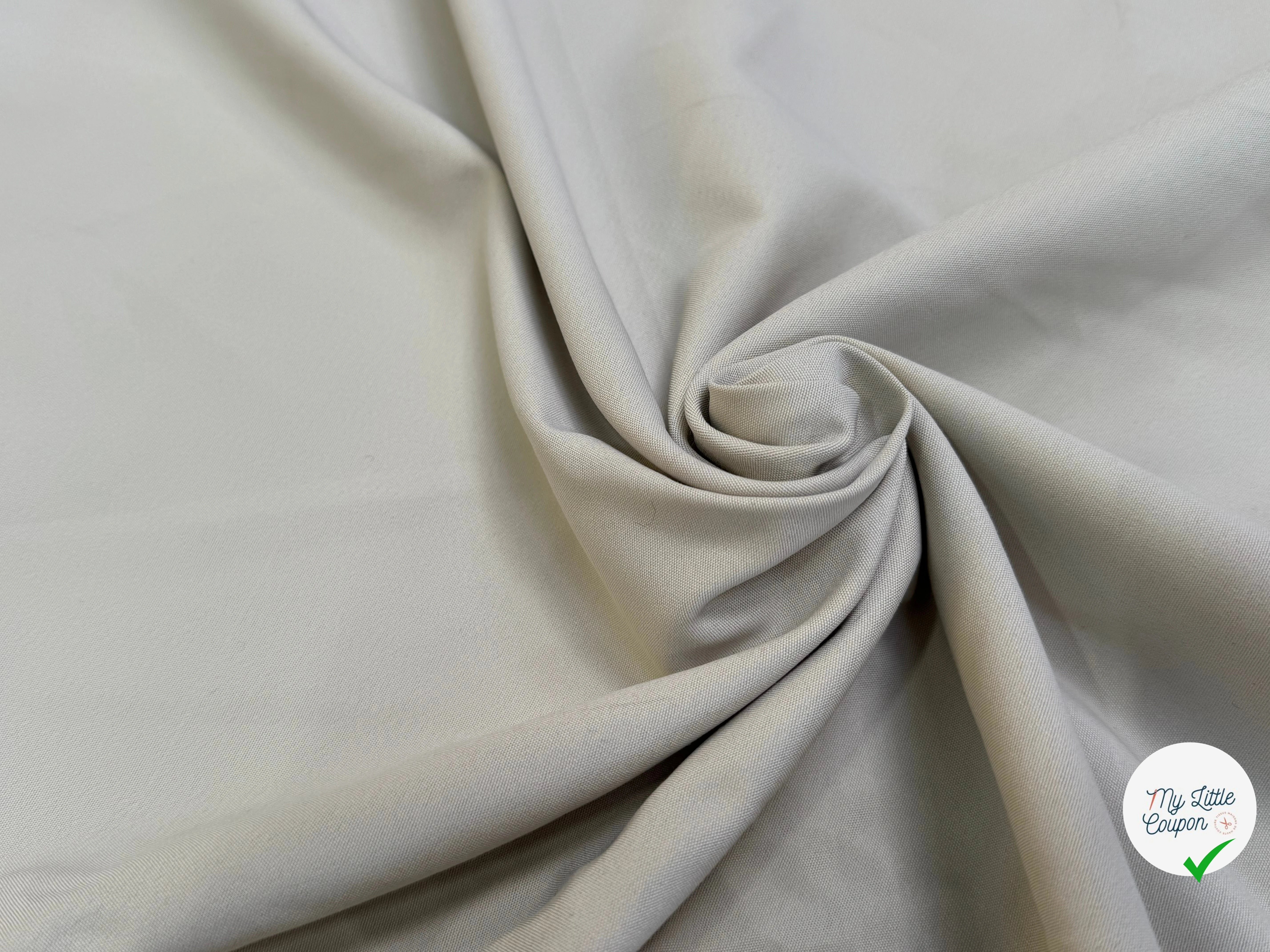 GABARDINE STRETCH POLYVISCOSE BEIGE MAKURIA - My Little Coupon