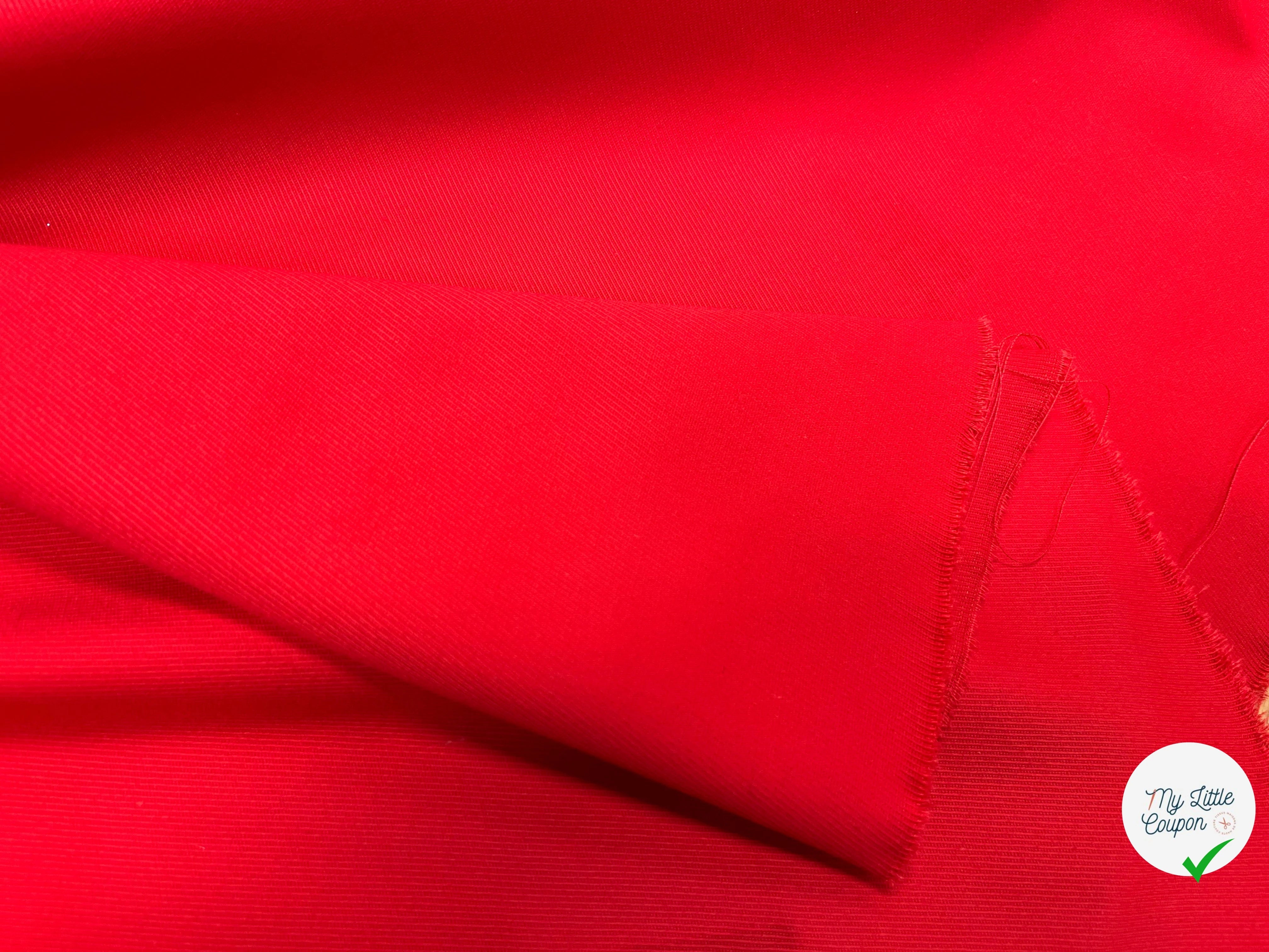 GABARDINE STRIÉE ROUGE 113CM - My Little Coupon