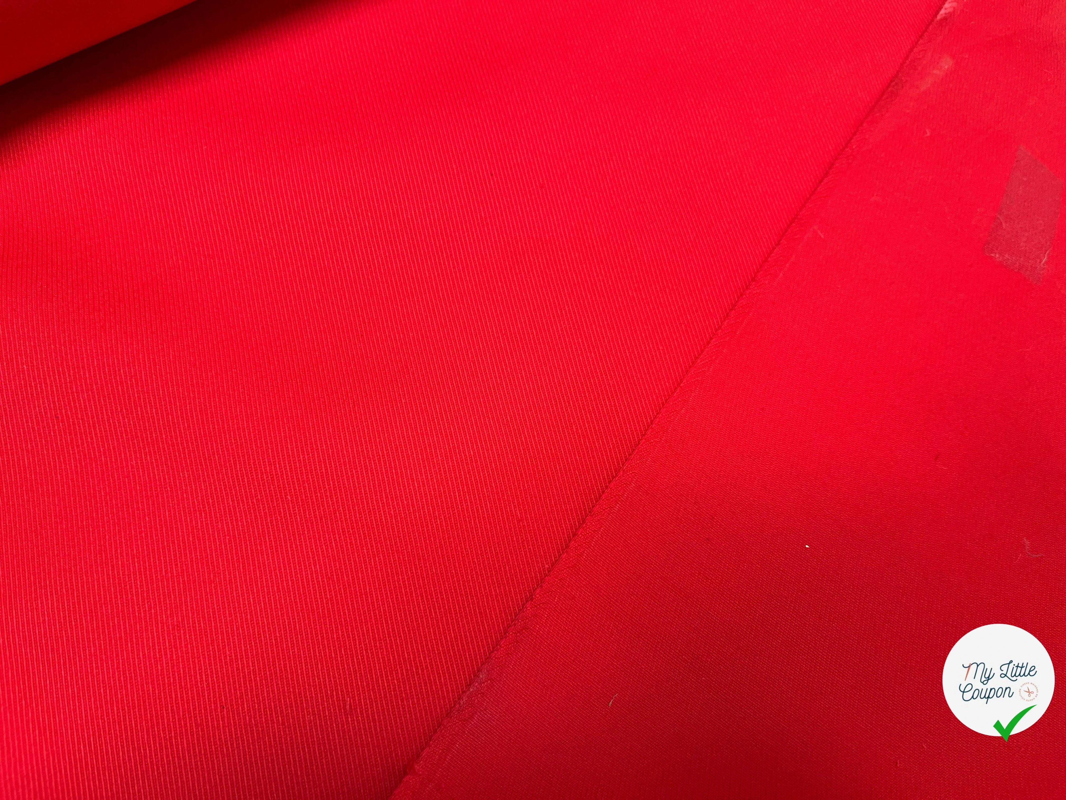 GABARDINE STRIÉE ROUGE 113CM - My Little Coupon