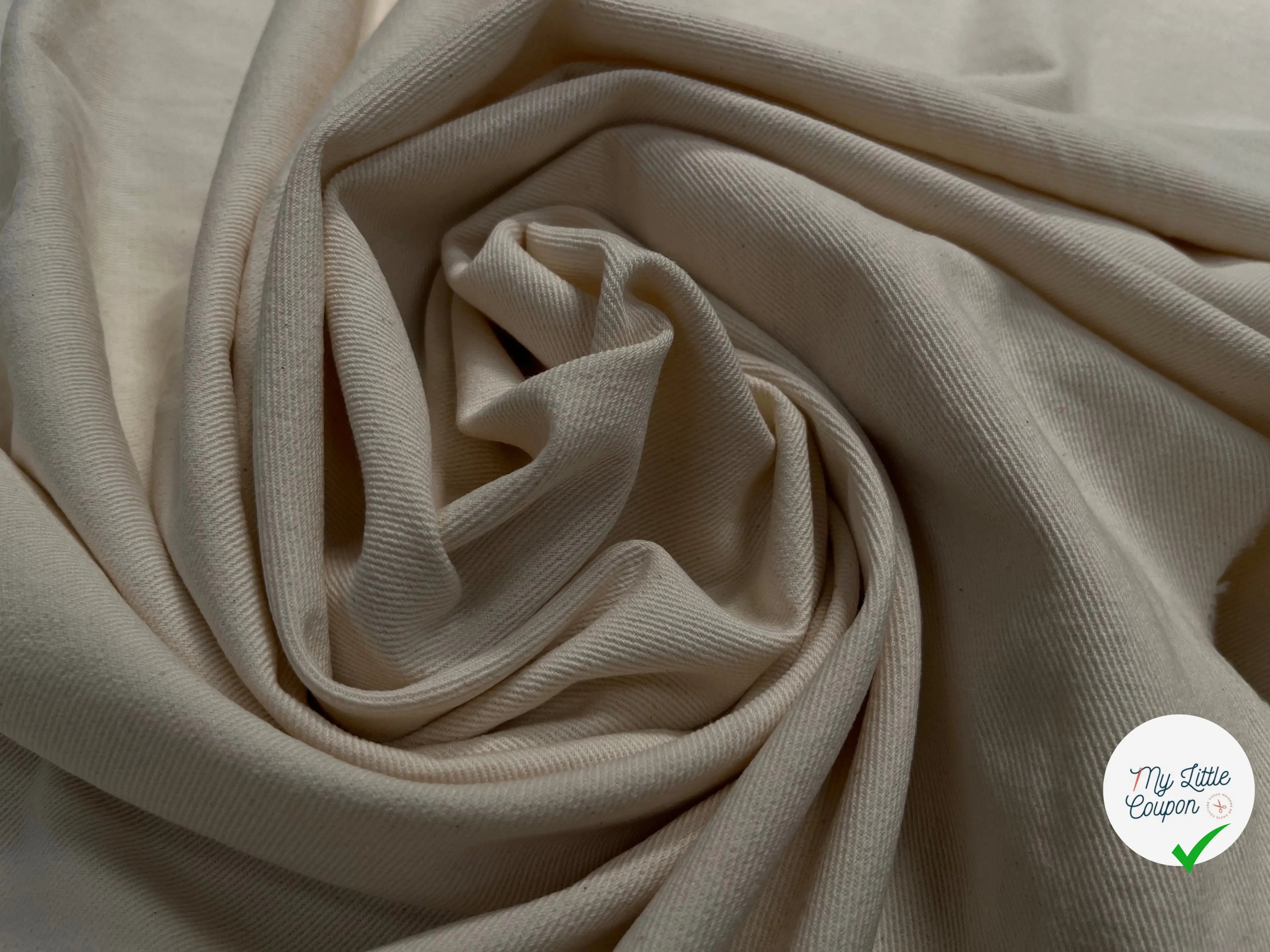 GABARDINE SWEAT EFFET TECHNIQUE STRECH BLANC CASSÉ - My Little Coupon