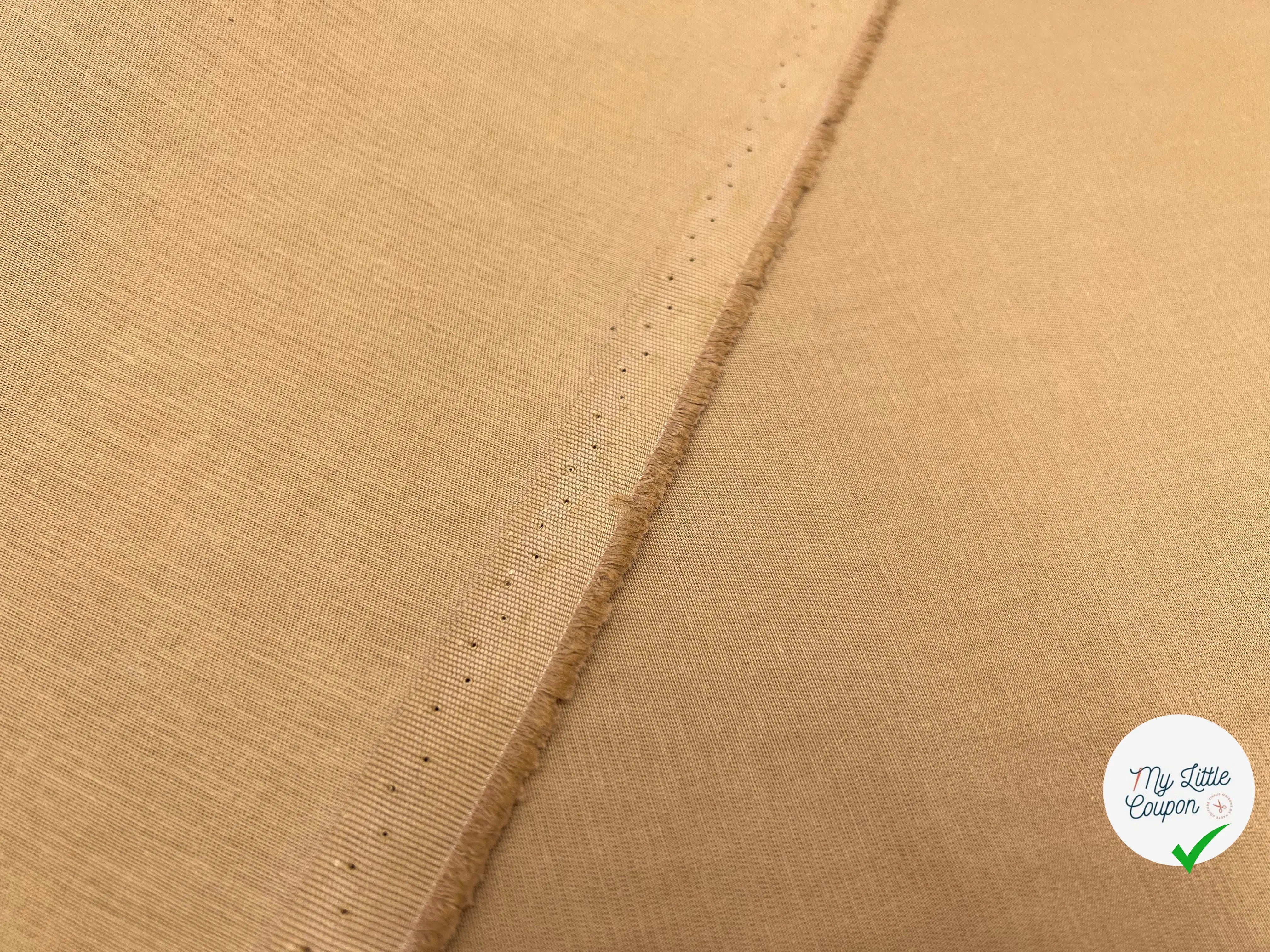 GABARDINE TRÈS FINEMENT SERGÉ DE COTON COFFEE LATTE - My Little Coupon - tissu - coudre