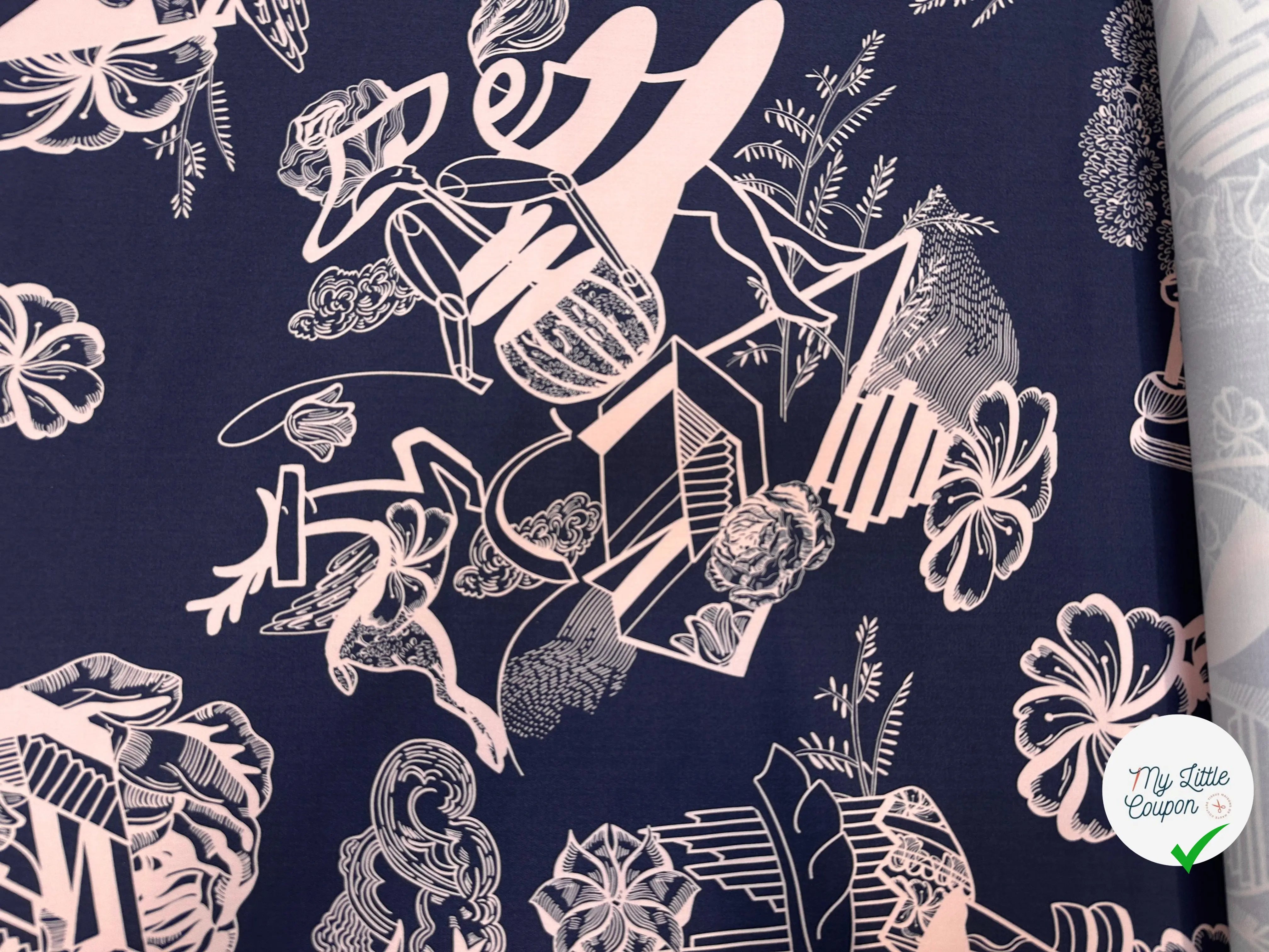 GABARDINE VISCOSE STRECTH IMPRIMÉE - My Little Coupon