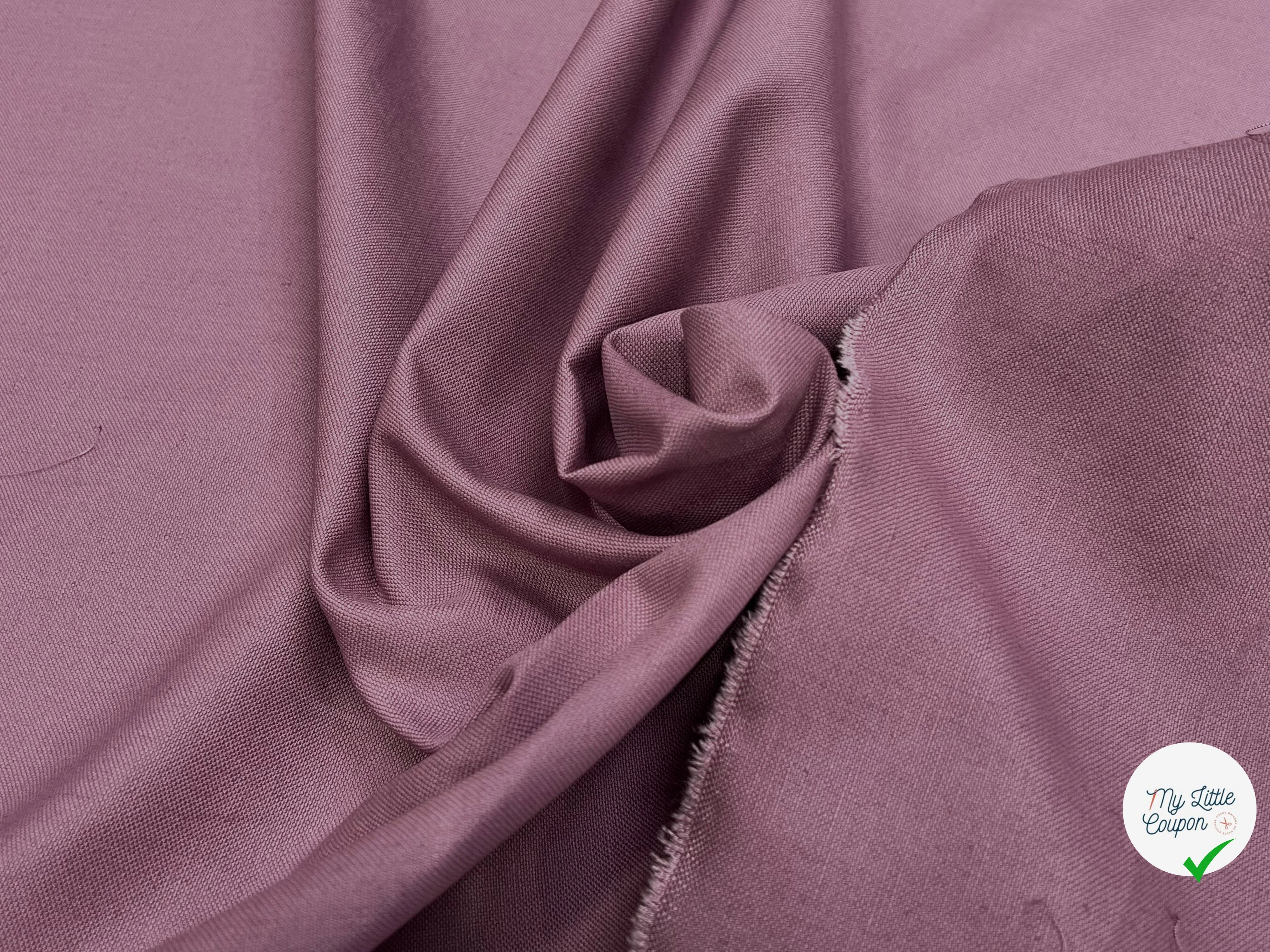 GABRDINE LOURDE BELLE TENUE VIOLET CLAIR 100% COTON 150CM - My Little Coupon