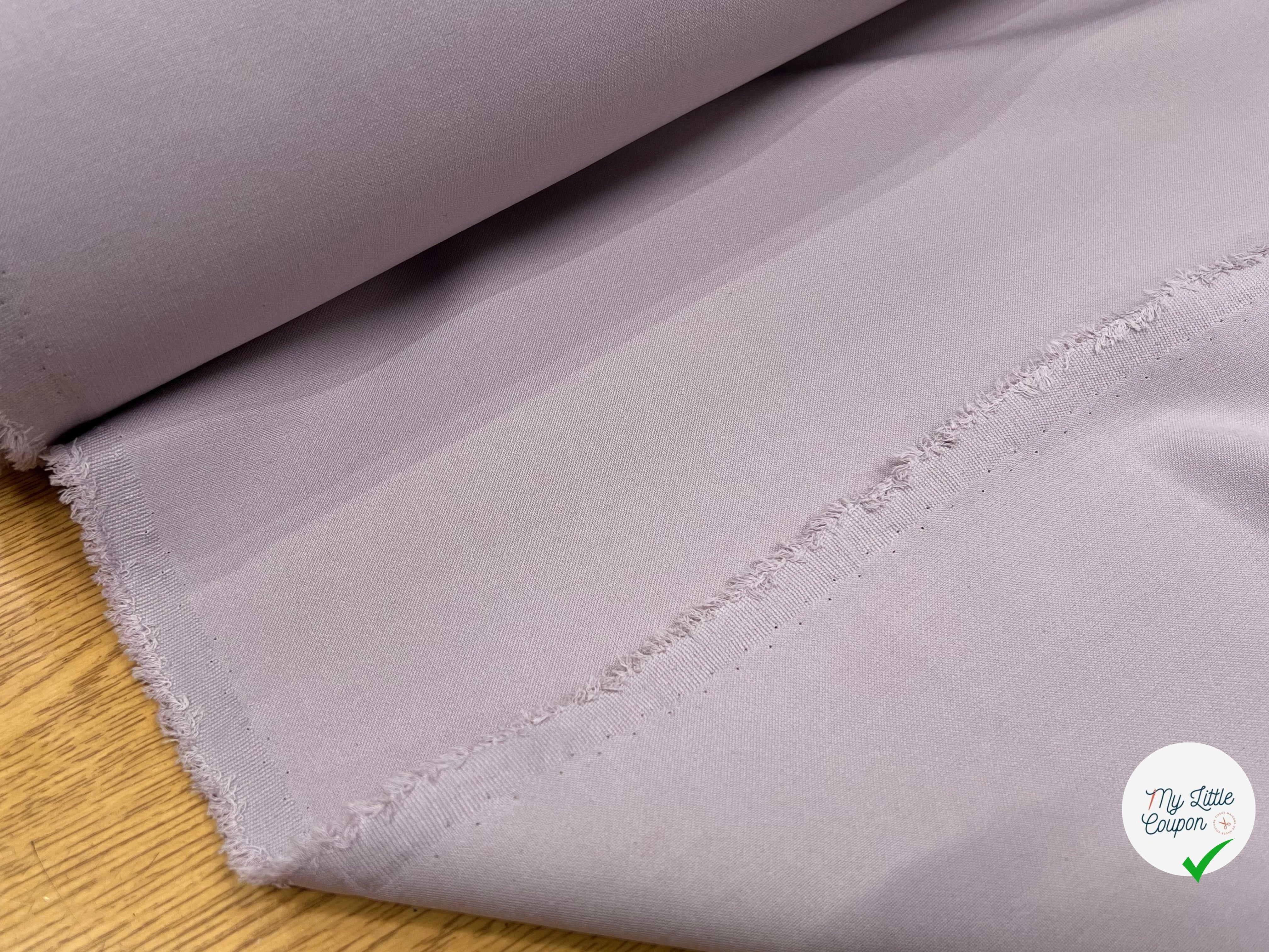 GABRDINE LOURDE STRETCH COTON VISCOSE LILAS 16% CO 17% VI - My Little Coupon