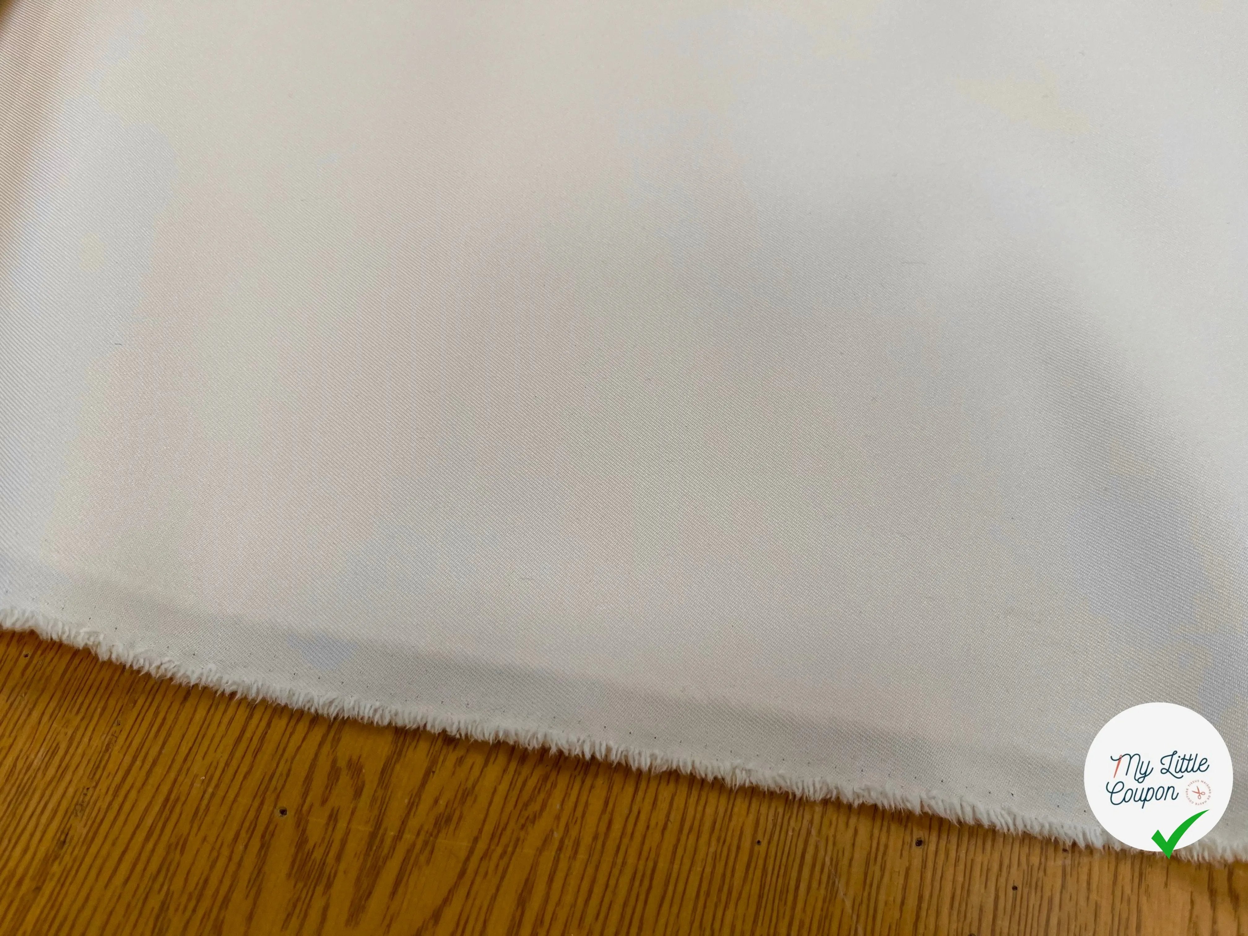 GABRDINE POLYESTER DOUBLE ÉTOFFE JAPON ÉCRU - My Little Coupon