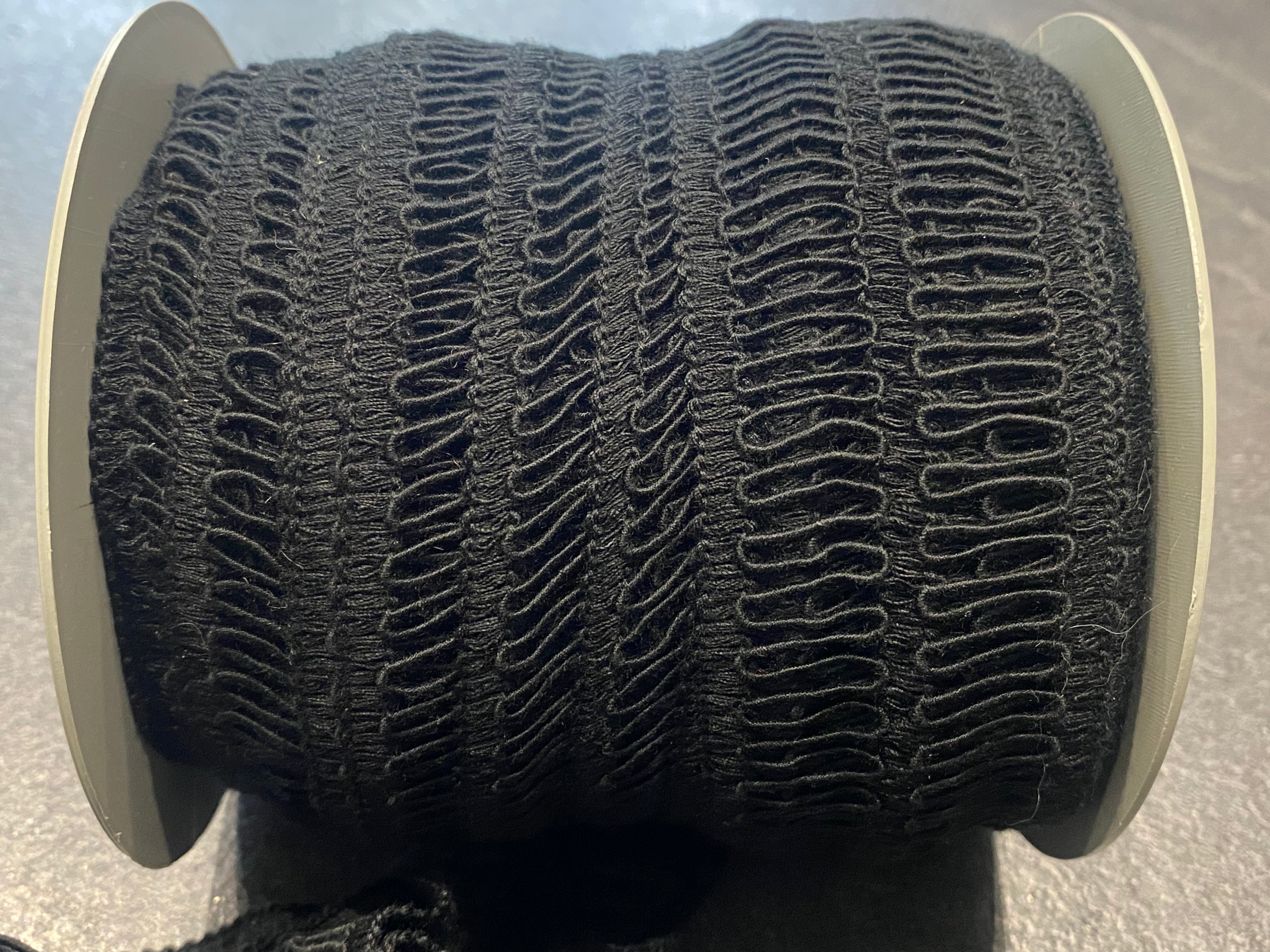 GALON AJOURÉ DOUBLE ÉCHELLE NOIR 45mm - My Little Coupon