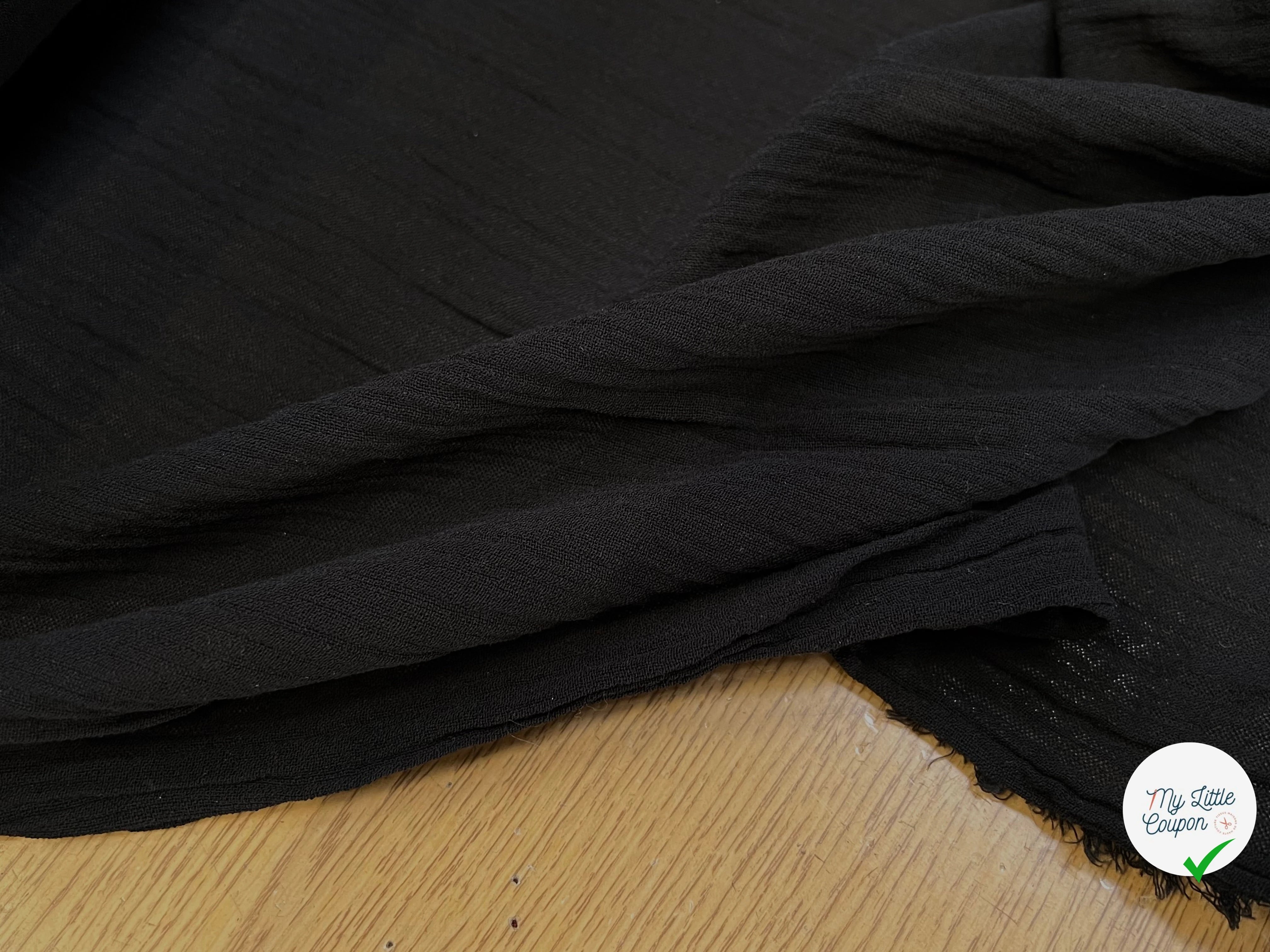 GAZE DE COTON NOIR 110CM - My Little Coupon