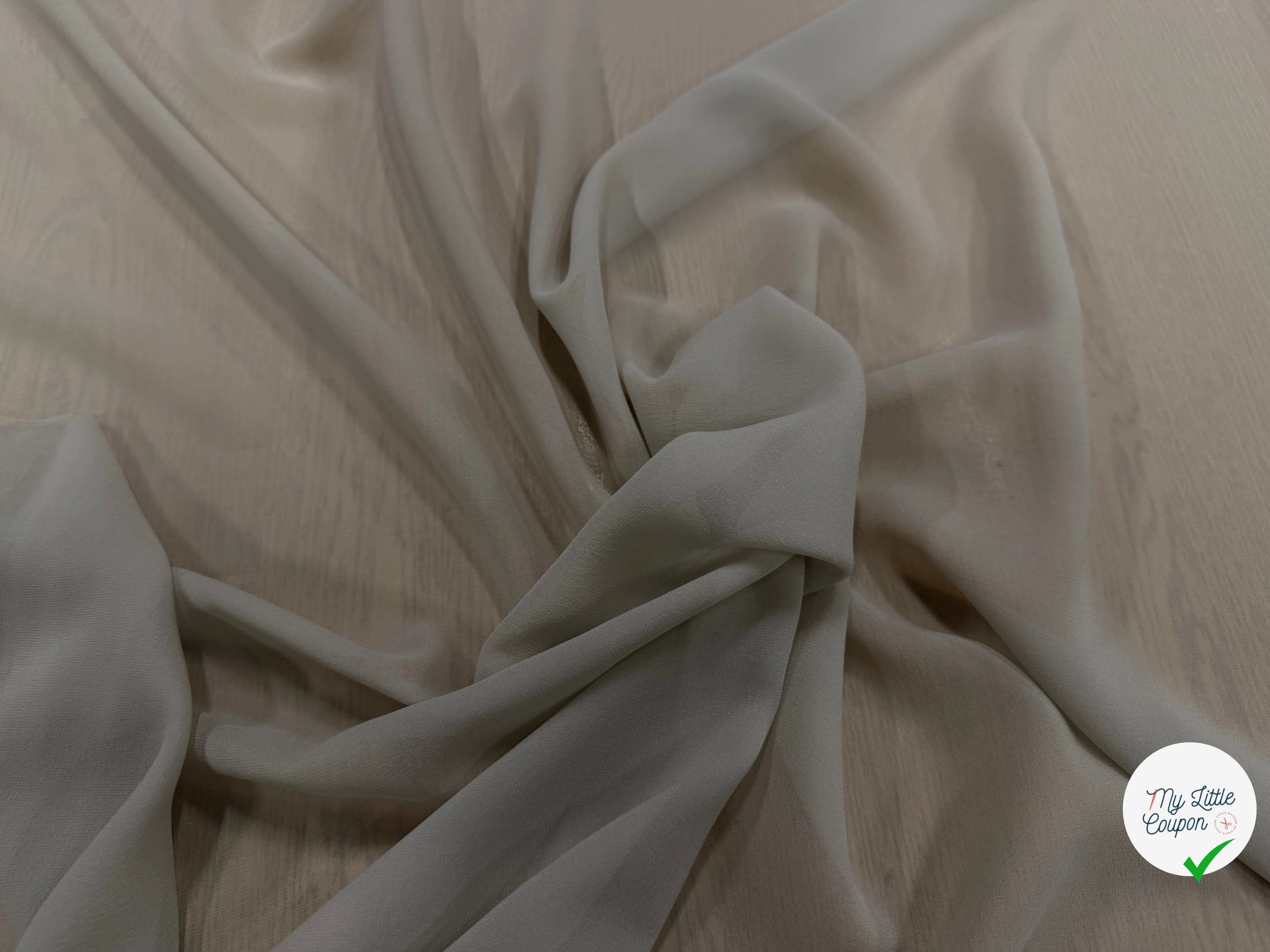 GEORGETTE DE SOIE BEIGE - My Little Coupon