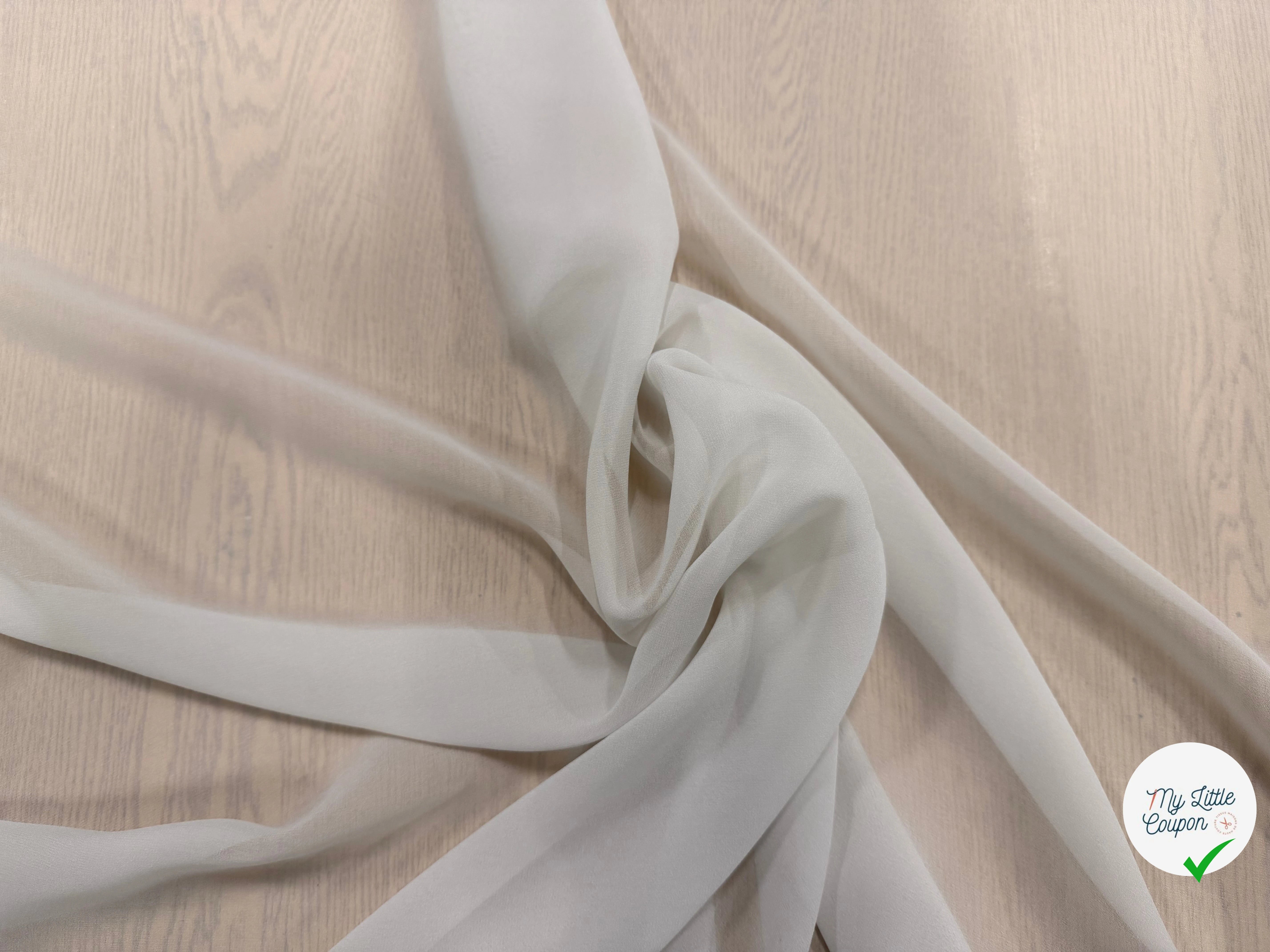 GEORGETTE DE SOIE CRAIE - My Little Coupon