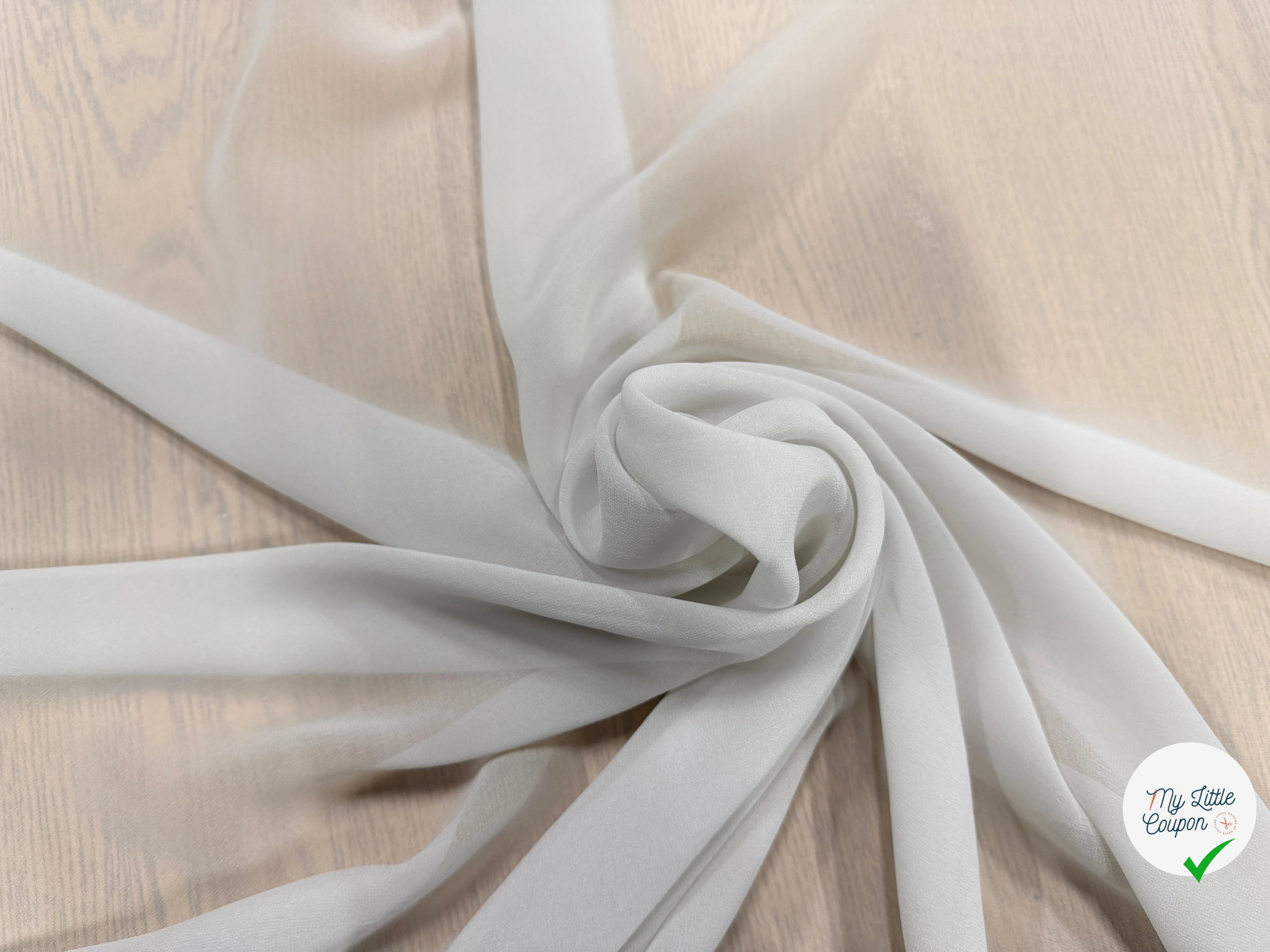 GEORGETTE DE SOIE CRAIE - My Little Coupon