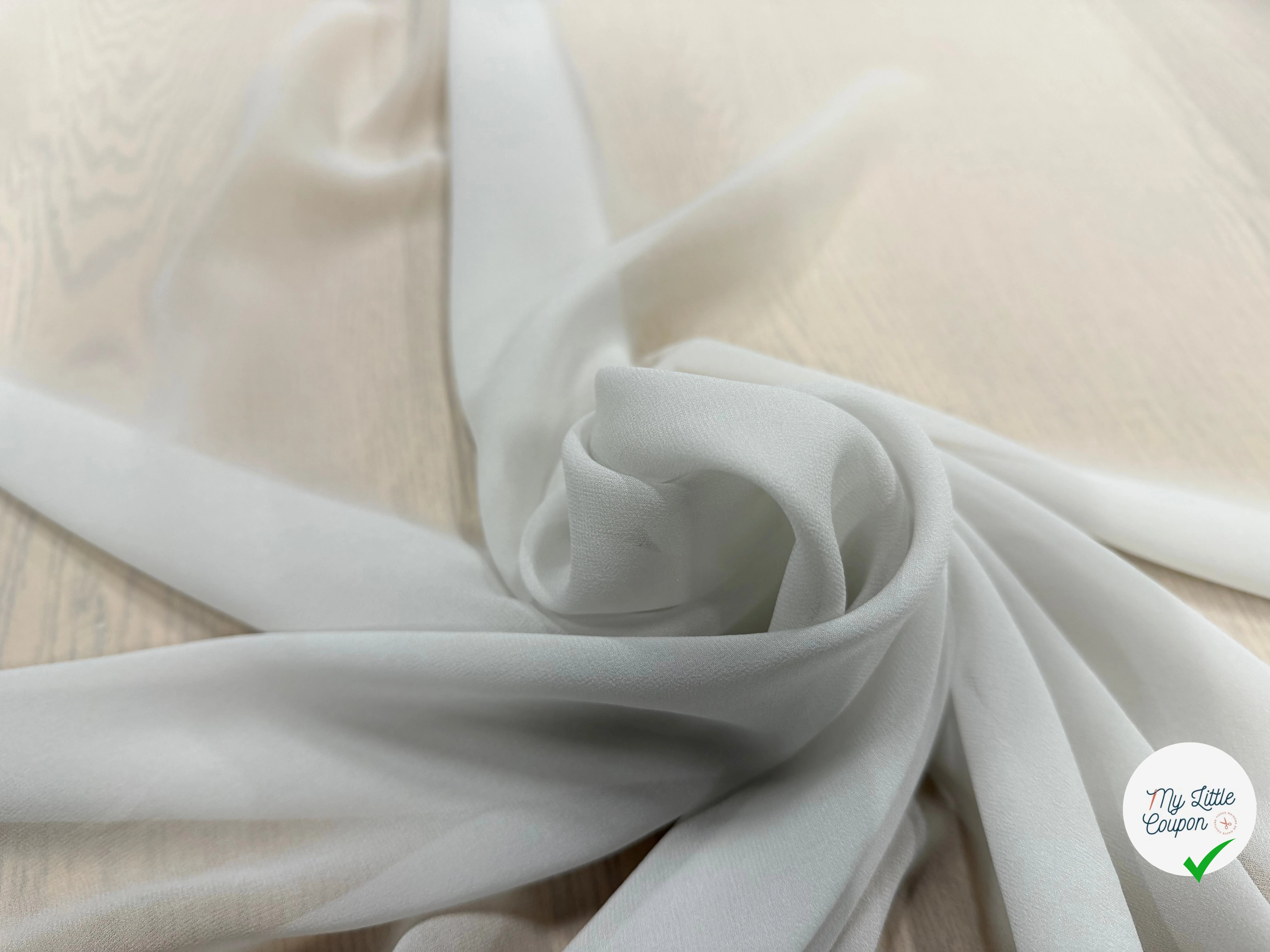 GEORGETTE DE SOIE CRAIE - My Little Coupon