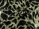 GEORGETTE DE SOIE IMPRIMÉ GIRAFE FOND VERT AMANDE - My Little Coupon - tissu - coudre