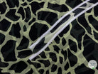 GEORGETTE DE SOIE IMPRIMÉ GIRAFE FOND VERT AMANDE - My Little Coupon - tissu - coudre