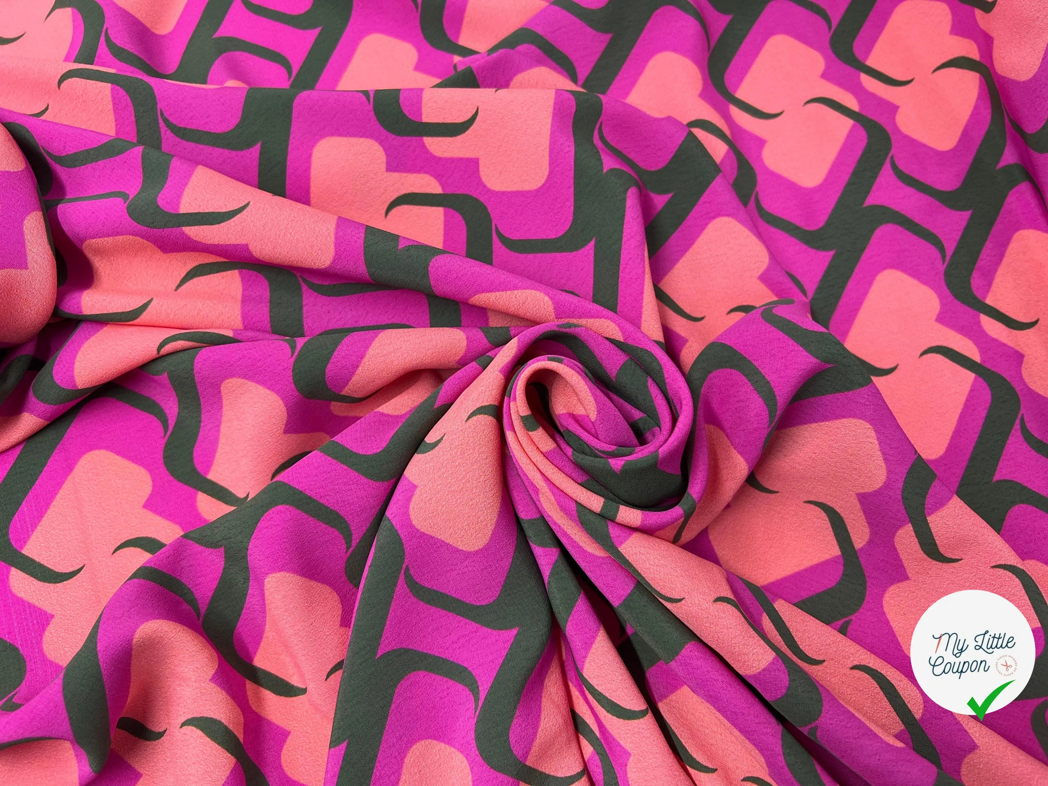 GEORGETTE IMPRIMÉ SIXTIES ADDICT - My Little Coupon - tissu - coudre
