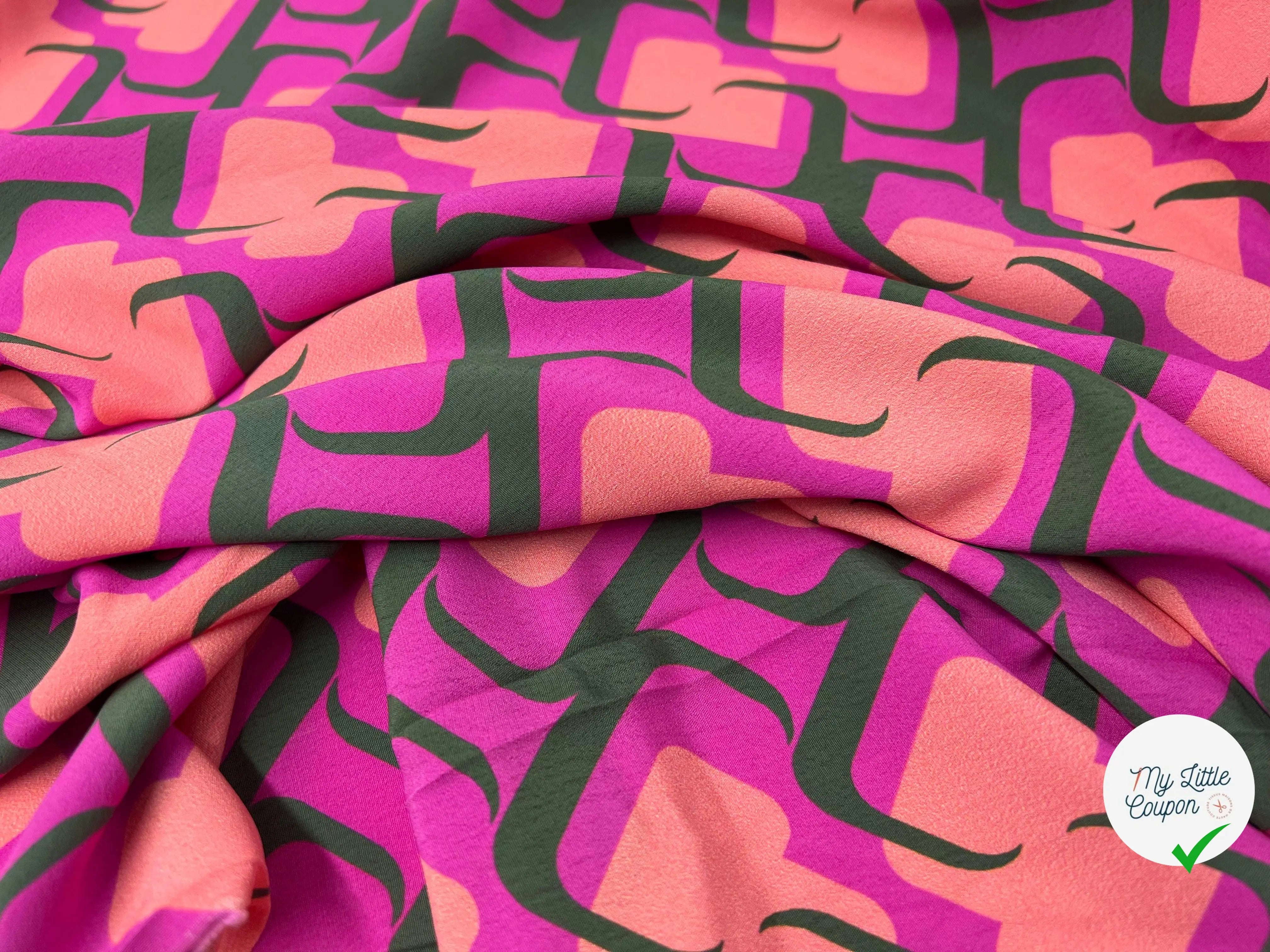 GEORGETTE IMPRIMÉ SIXTIES ADDICT - My Little Coupon - tissu - coudre
