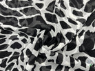 GEORGETTE SOIE IMPRIMÉ GIRAFE FOND BLANC - coupon de tissu de 3 mètres - My Little Coupon - tissu - coudre