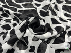 GEORGETTE SOIE IMPRIMÉ GIRAFE FOND BLANC - coupon de tissu de 3 mètres - My Little Coupon - tissu - coudre