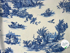 GEORGETTE TOILE DE JOUY INDIGO - My Little Coupon - tissu - coudre